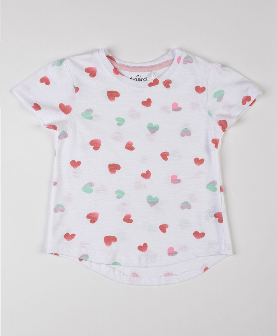 Polera bebé corazones