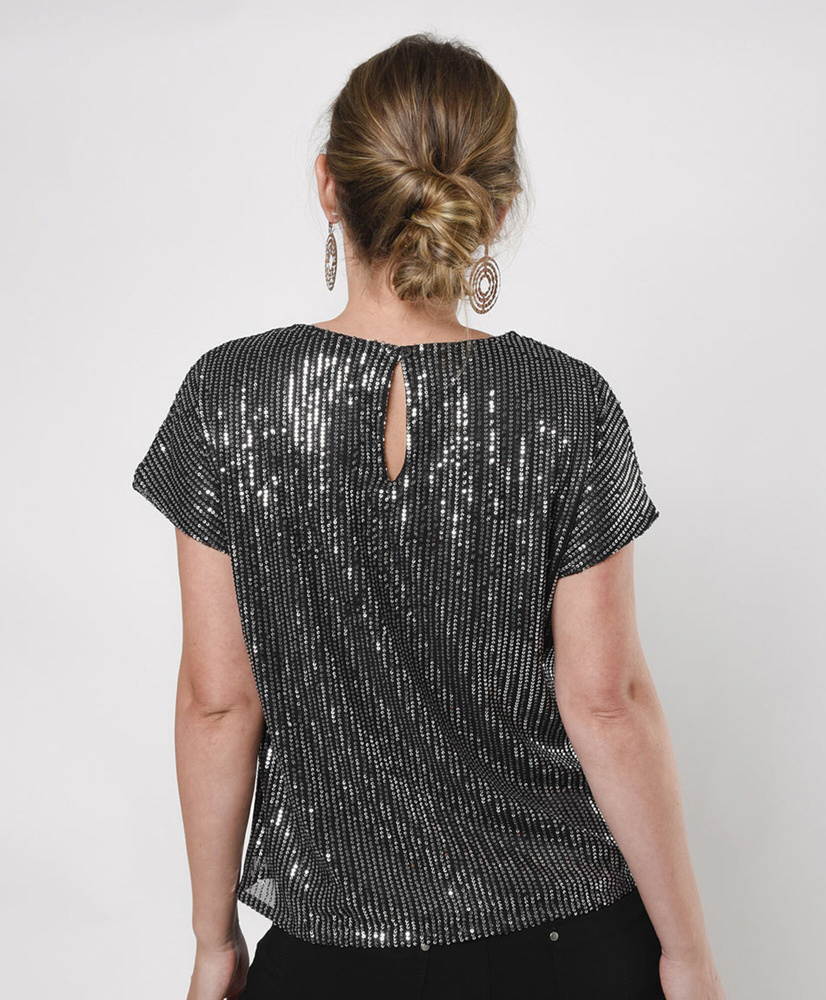 Polera mujer lentejuelas forrada Polera mujer lentejuelas forrada