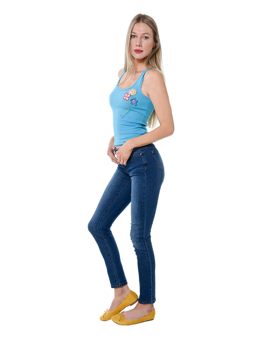 Jeans tiro alto