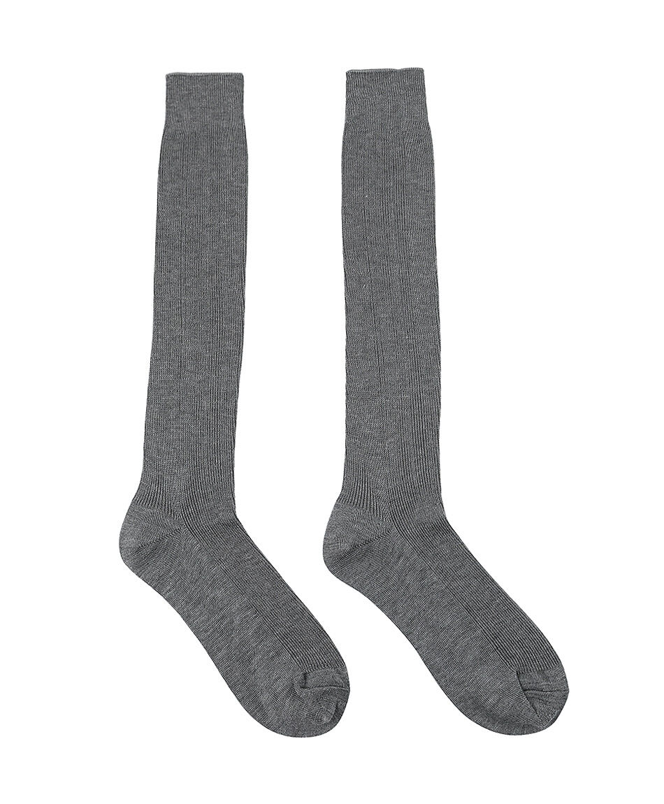 Pack 2 calcetines escolar extra largo gris