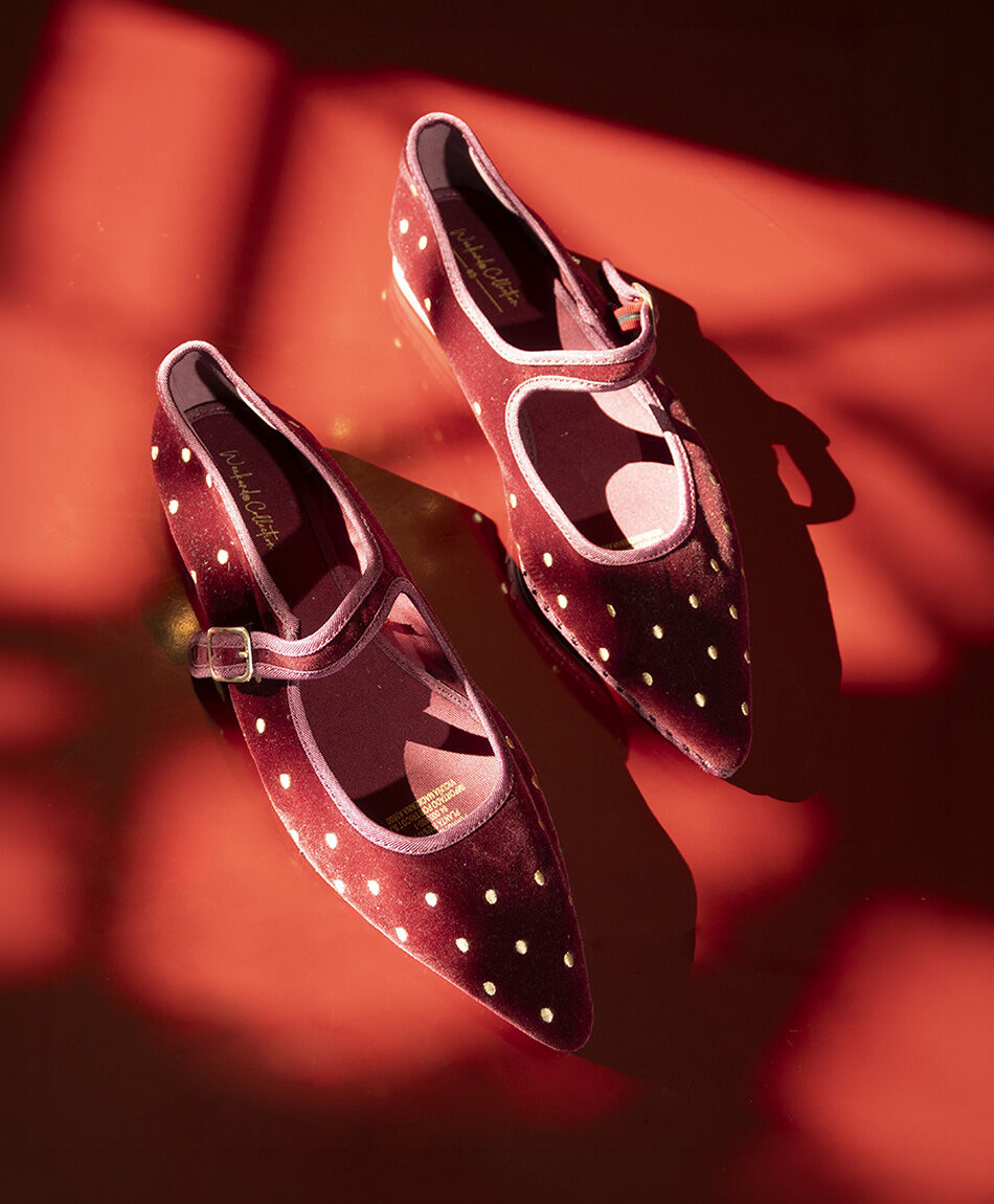 Ballerina mujer velvet tachas