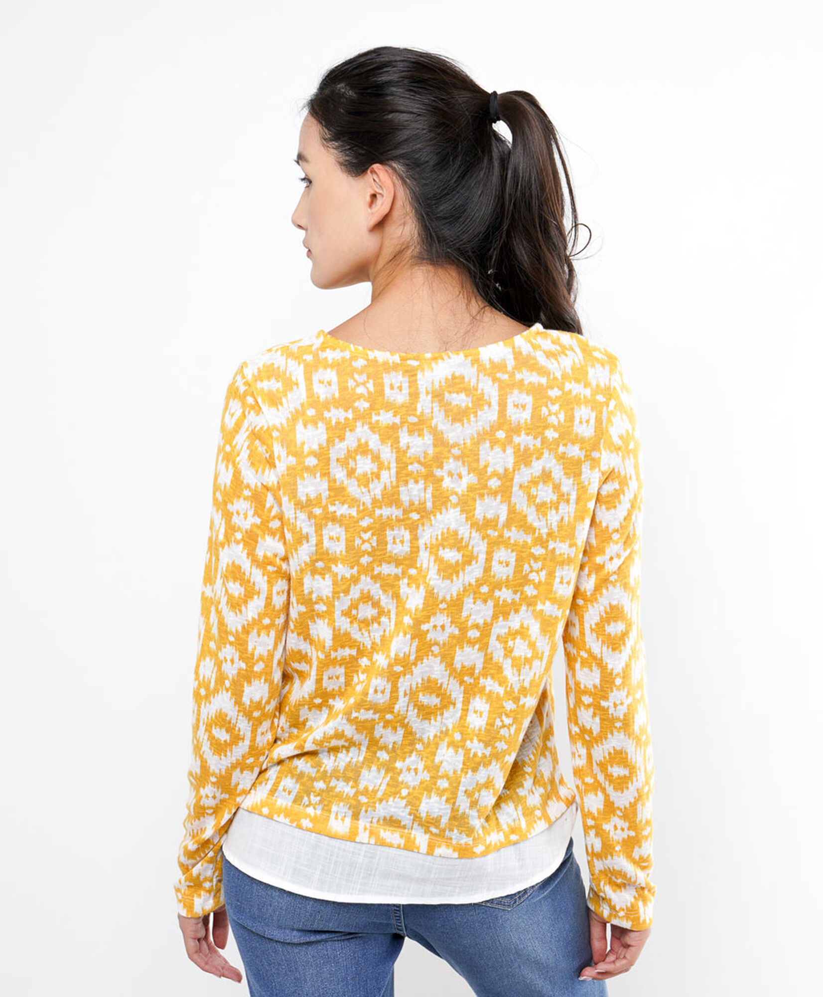 Polera mujer print mix Polera mujer print mix