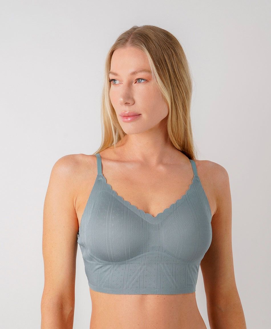 Bralette mujer seamless jacquard