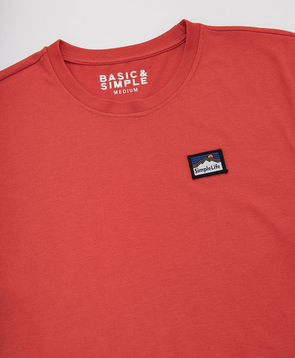 Polera hombre lisa logo