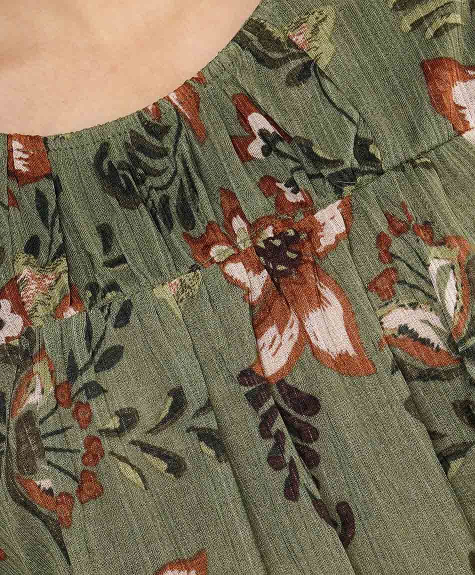 Polera mujer manga larga floral