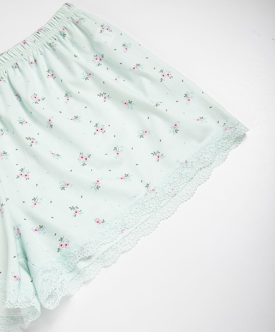 Baby doll mujer floreado verde