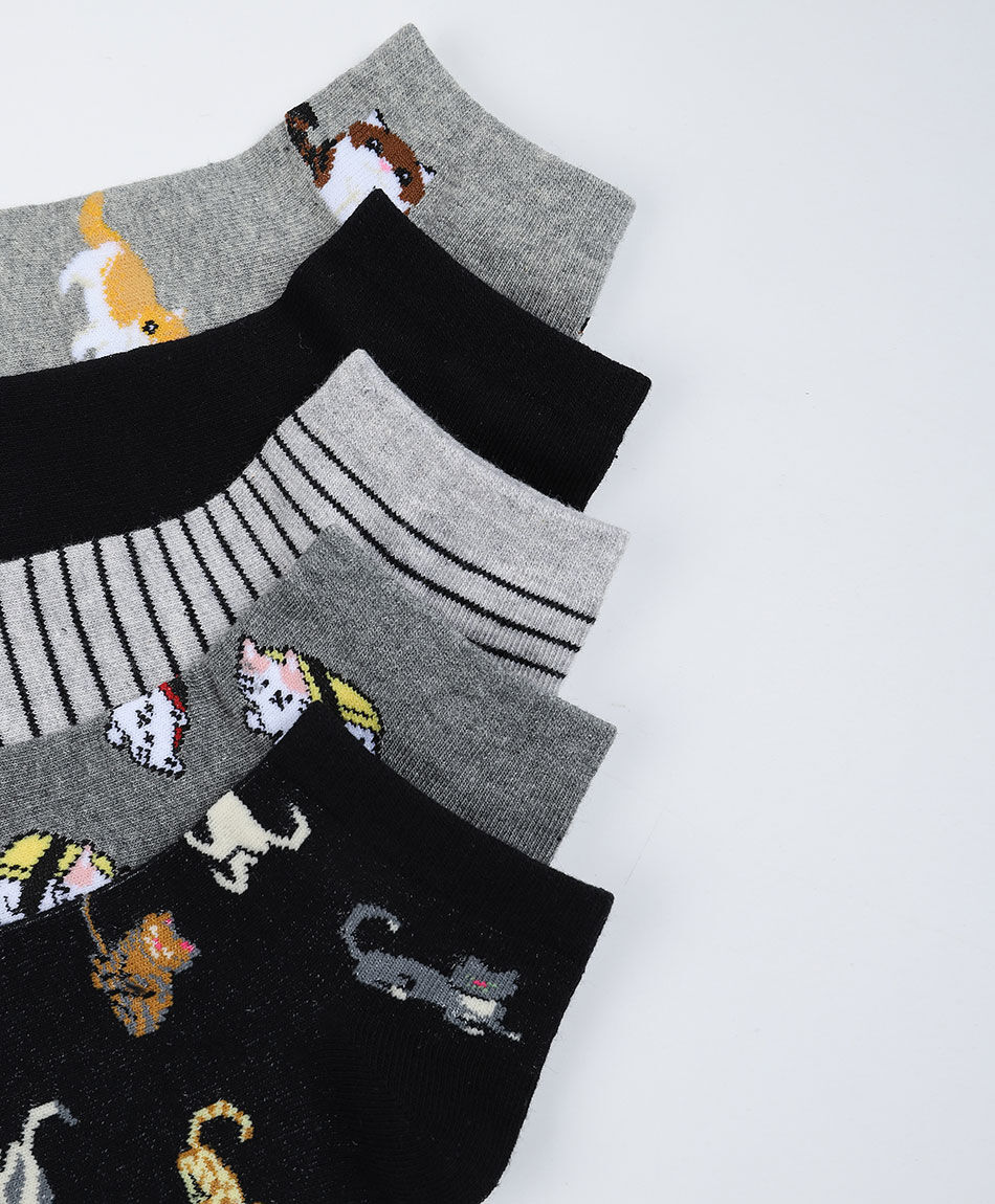 Pack 5 calcetines mujer dise&ntilde;os