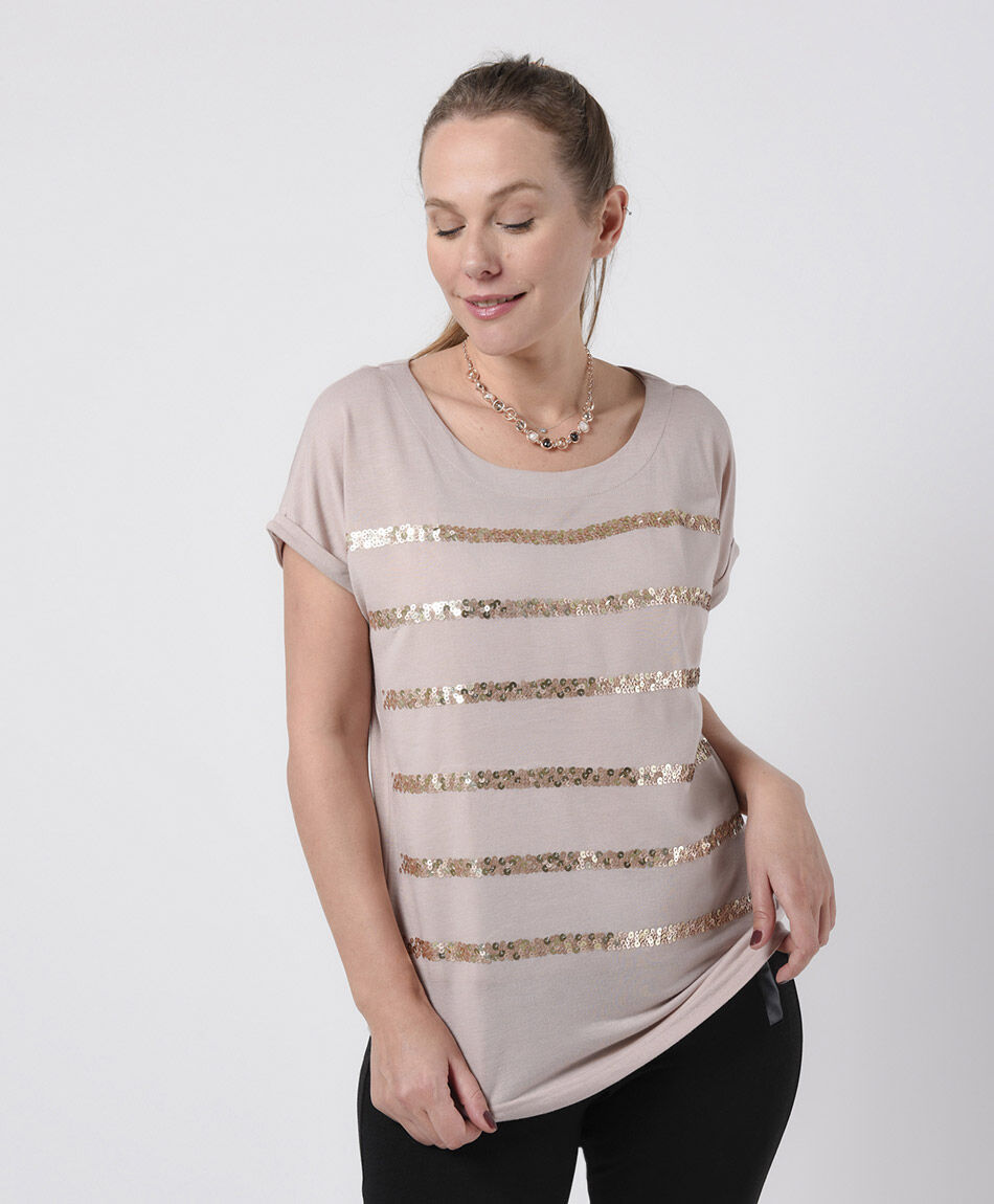 Polera mujer lentejuelas