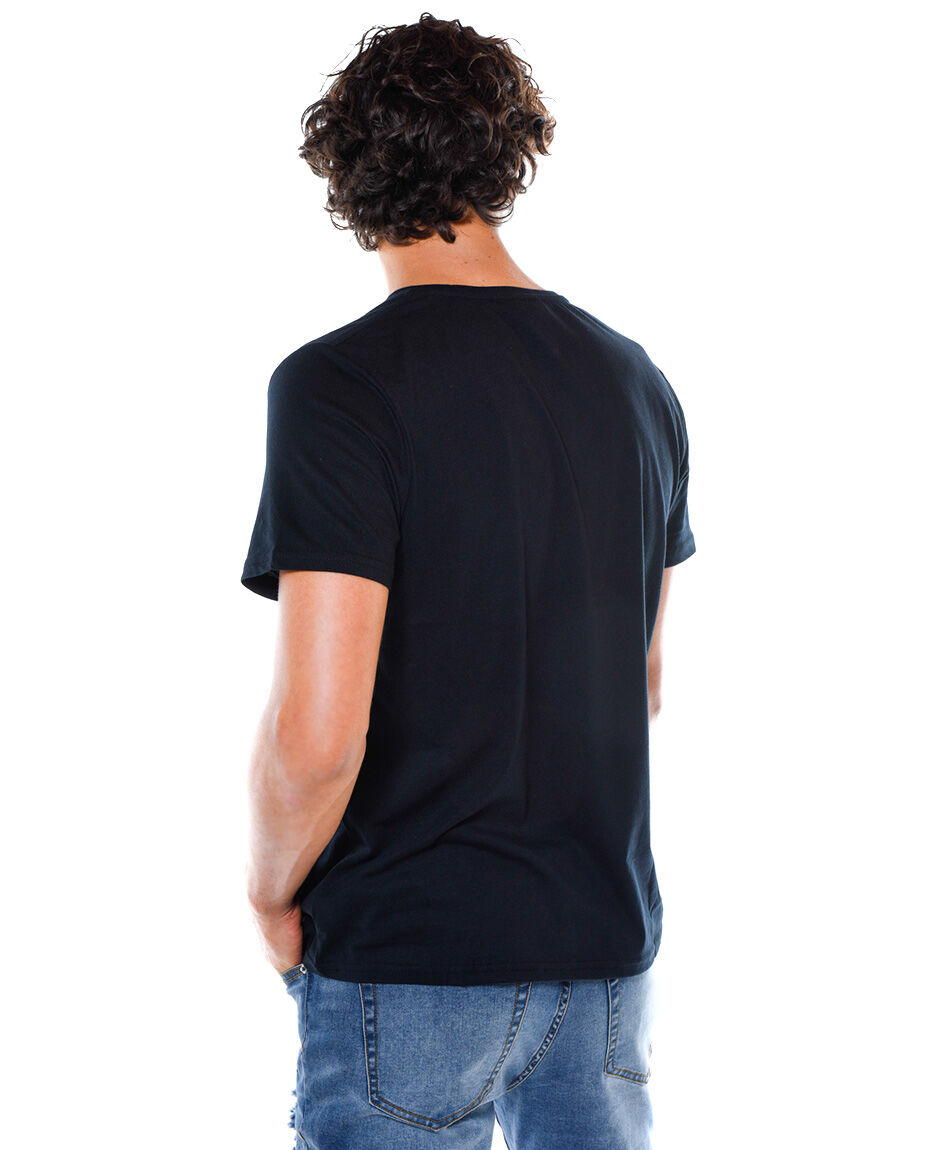 Polera estampada cuello redondo