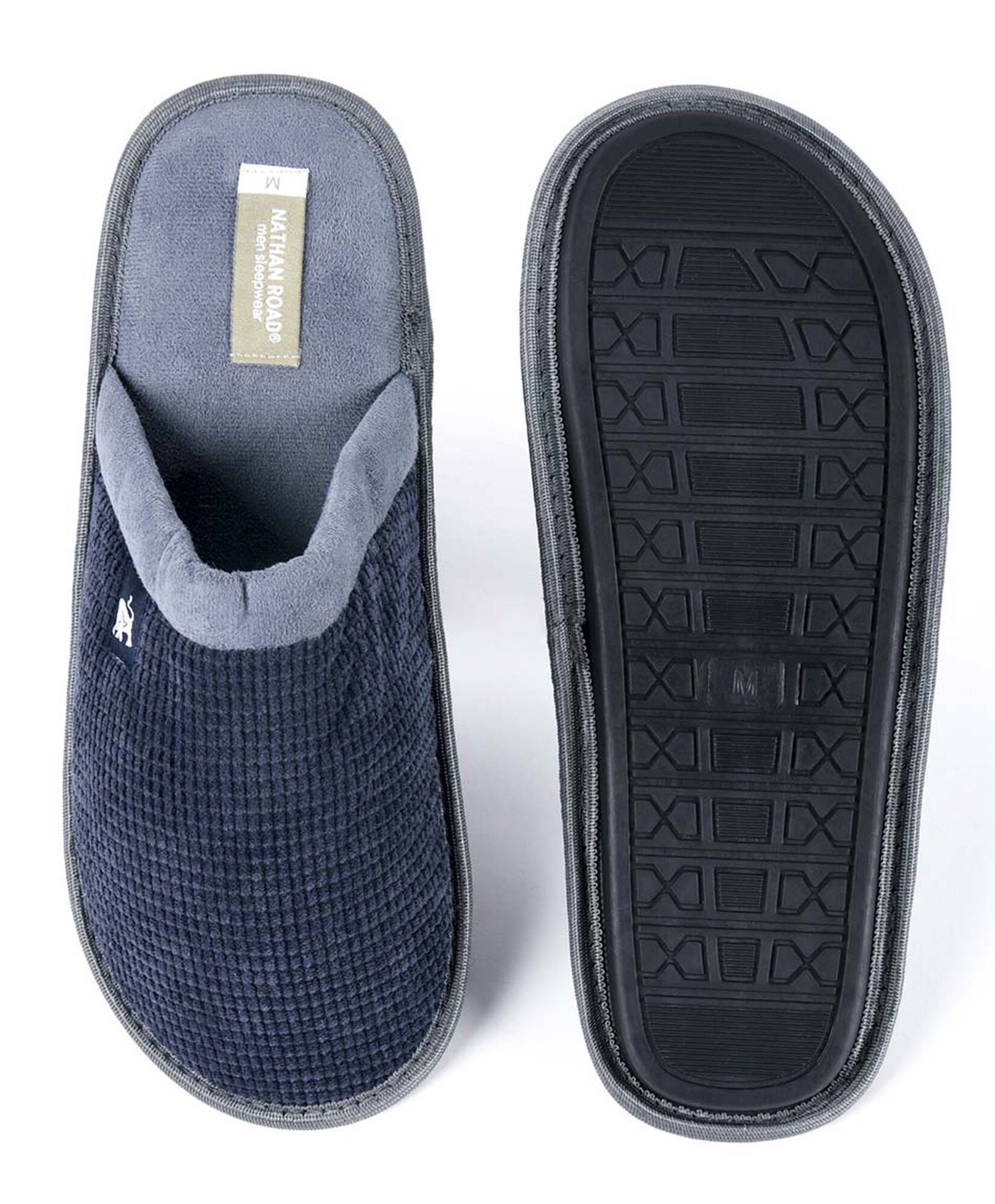 Pantufla hombre textura azul Pantufla hombre textura azul