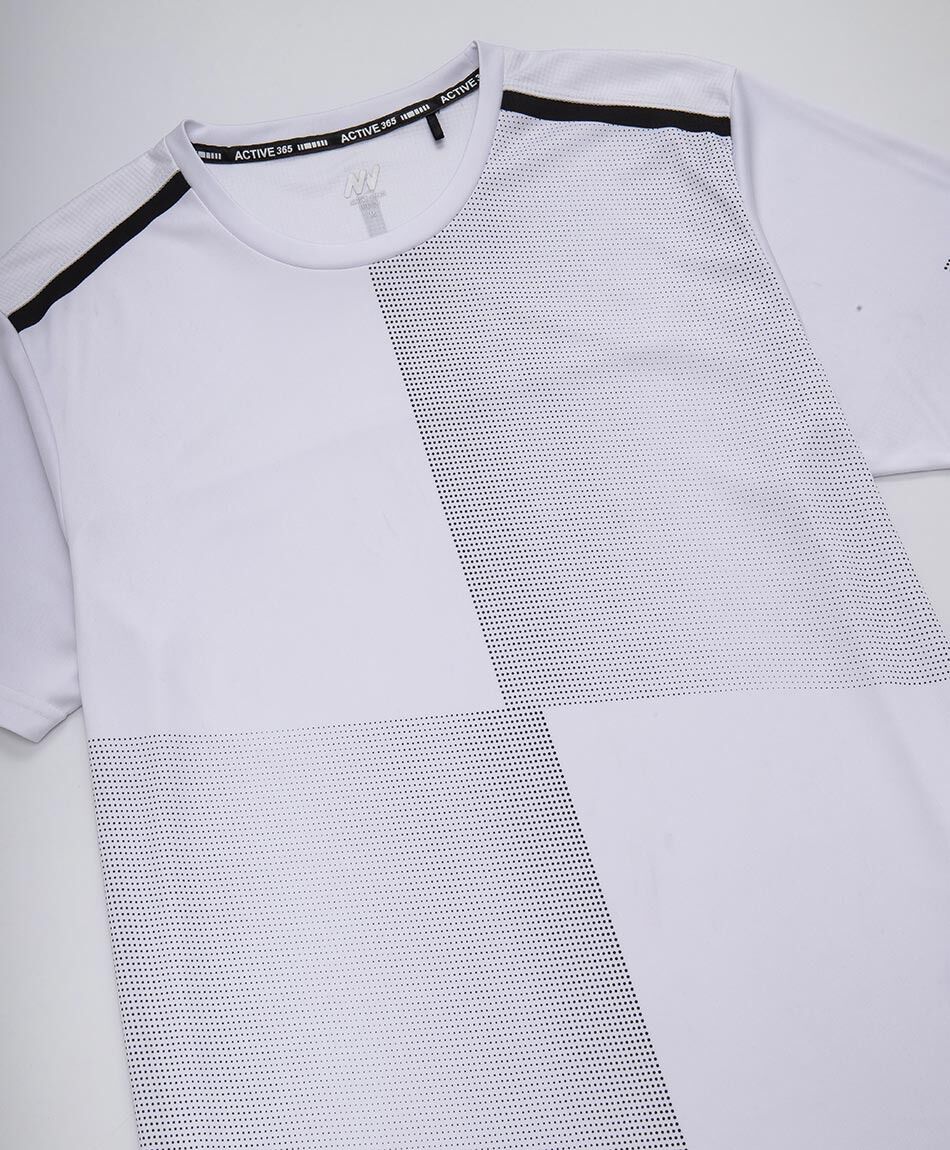 Polera deportiva hombre cuadros puntitos