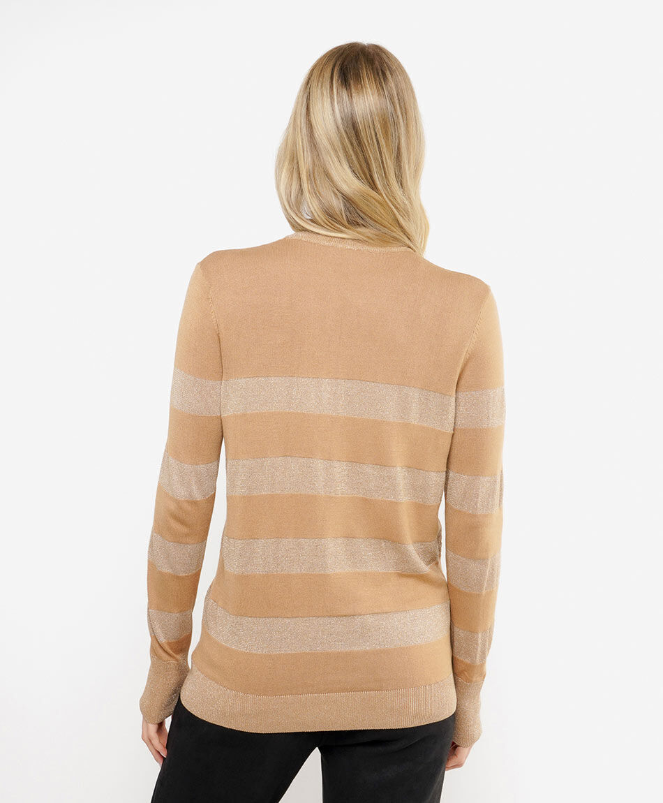 Sweater mujer l&iacute;neas brillos