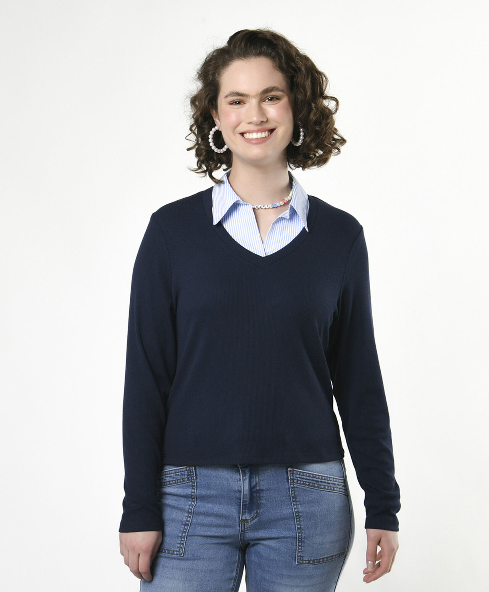 Tejido mujer cuello blusa Tejido mujer cuello blusa