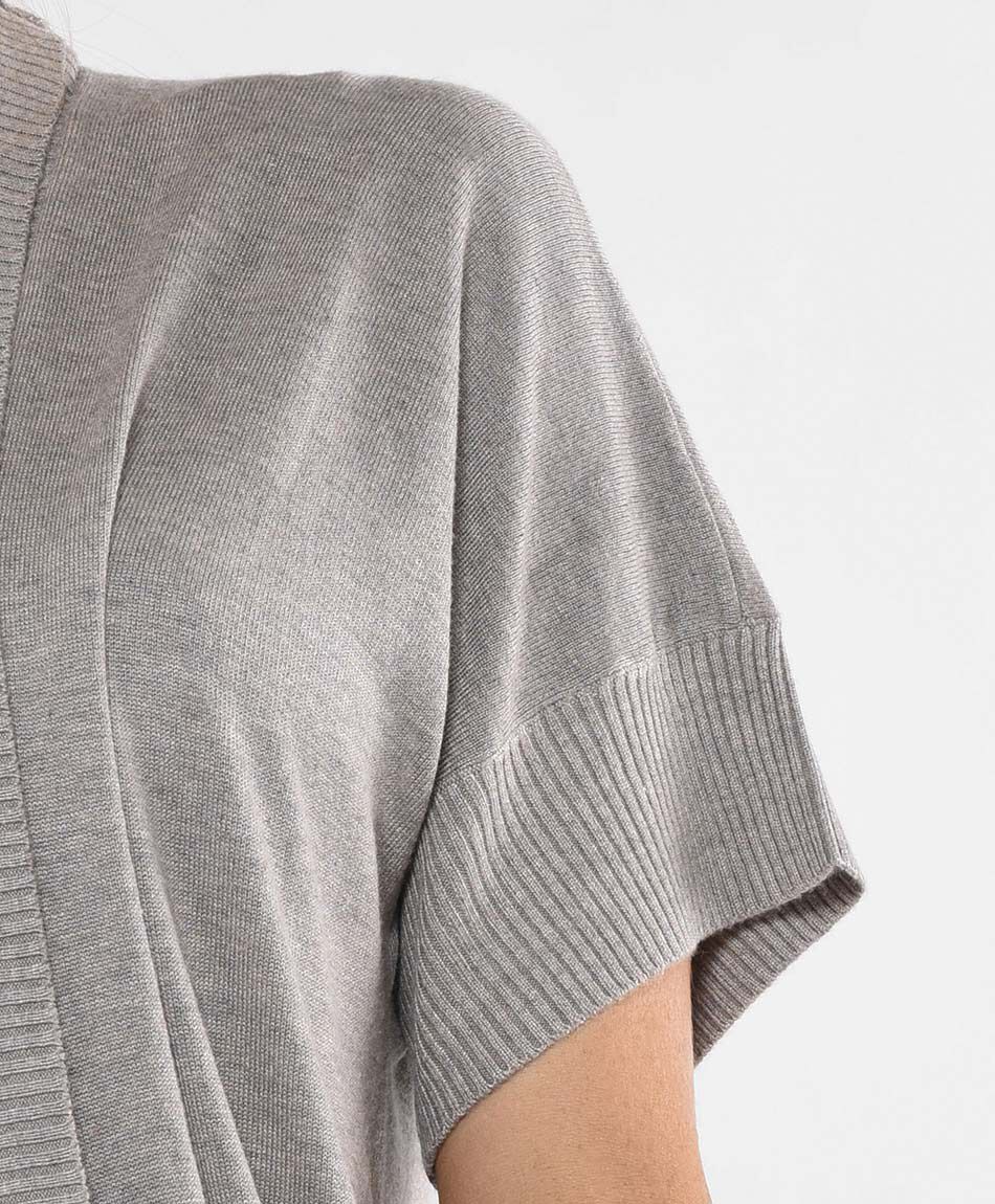 Cardigan mujer abierto manga corta