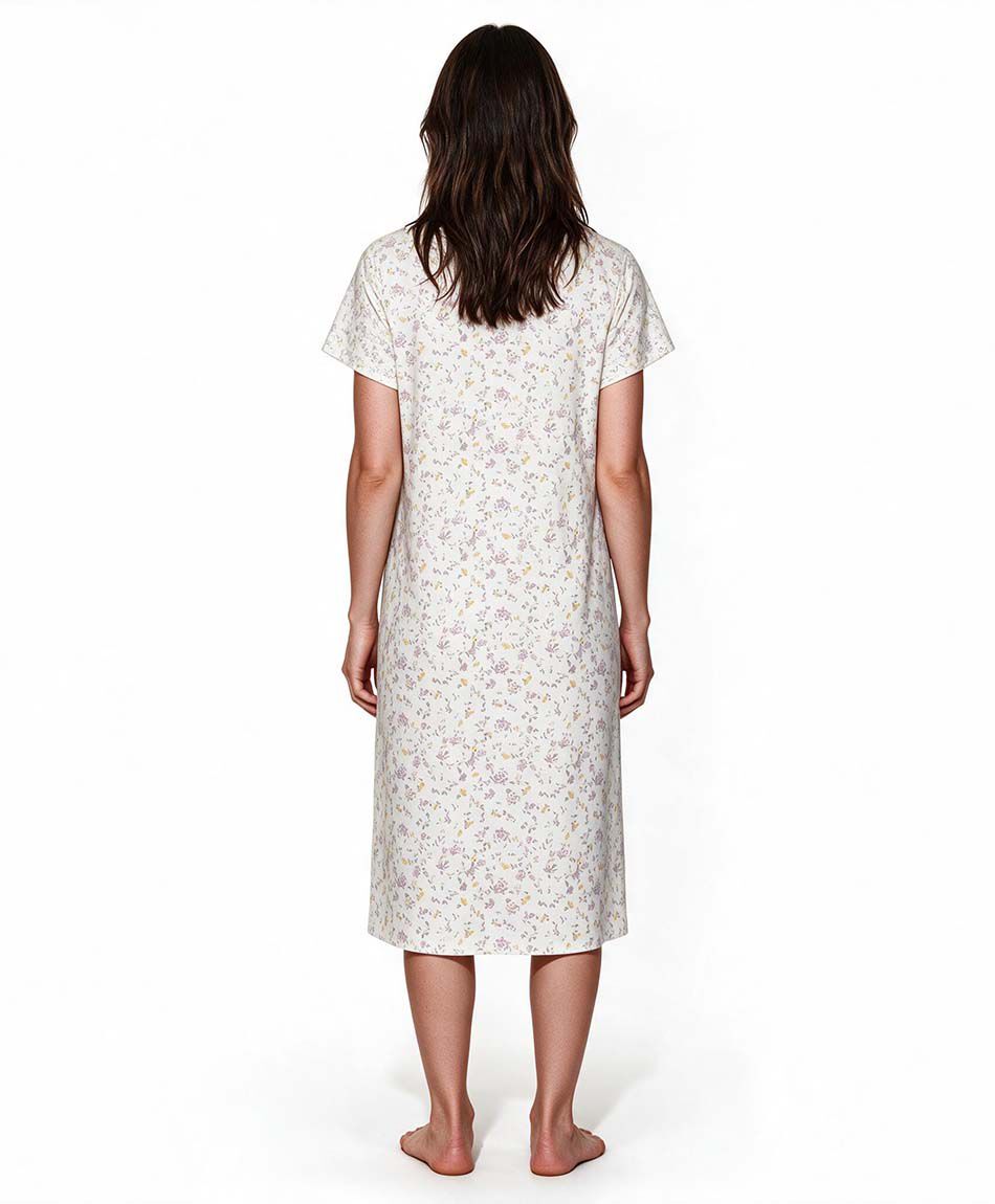 Camisa de dormir mujer floreada rosada
