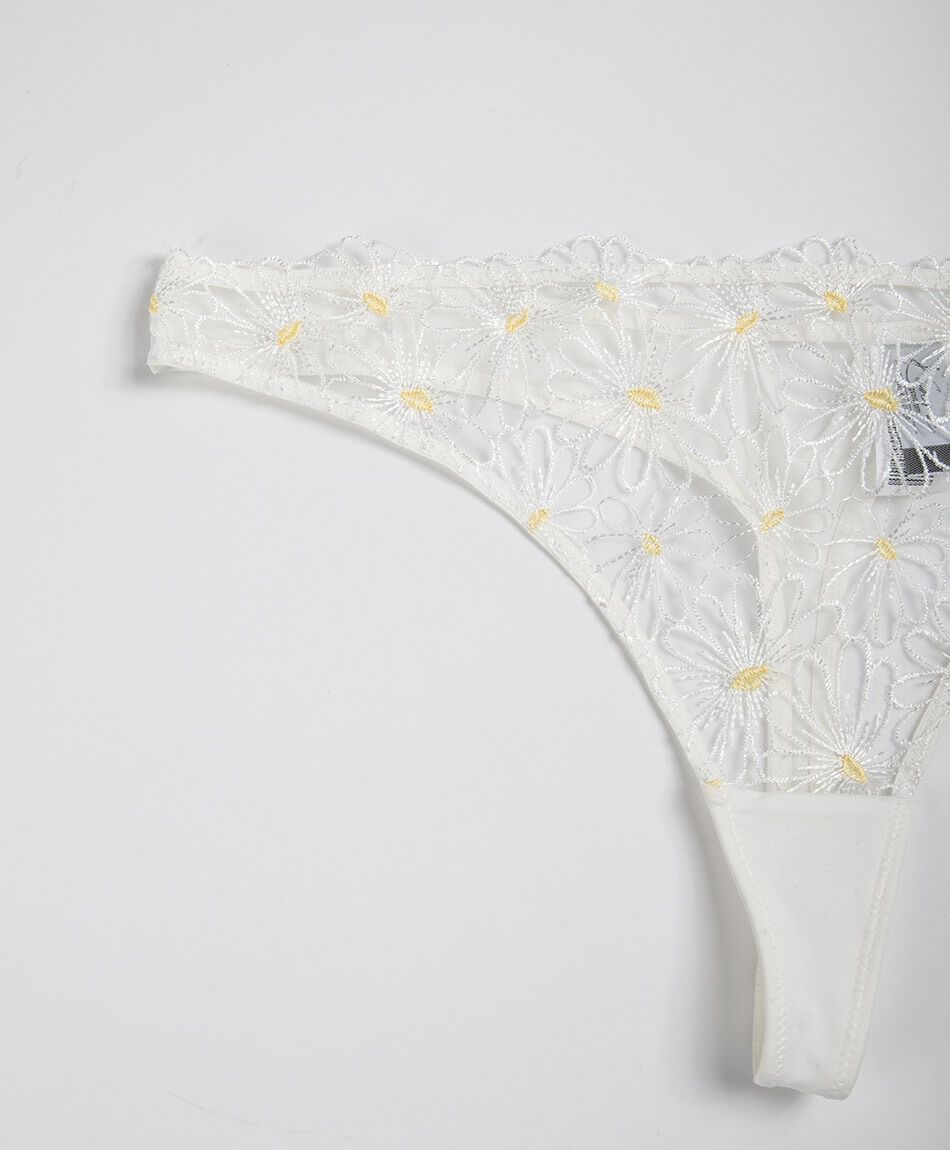Colaless mujer blanco margaritas