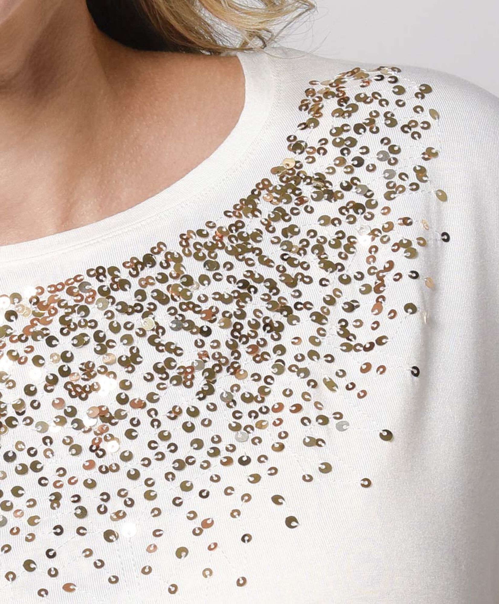 Polera mujer cascadas lentejuelas Polera mujer cascadas lentejuelas
