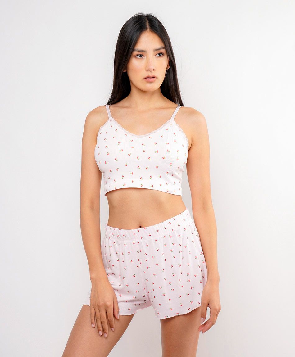 Pijama mujer short seamless print