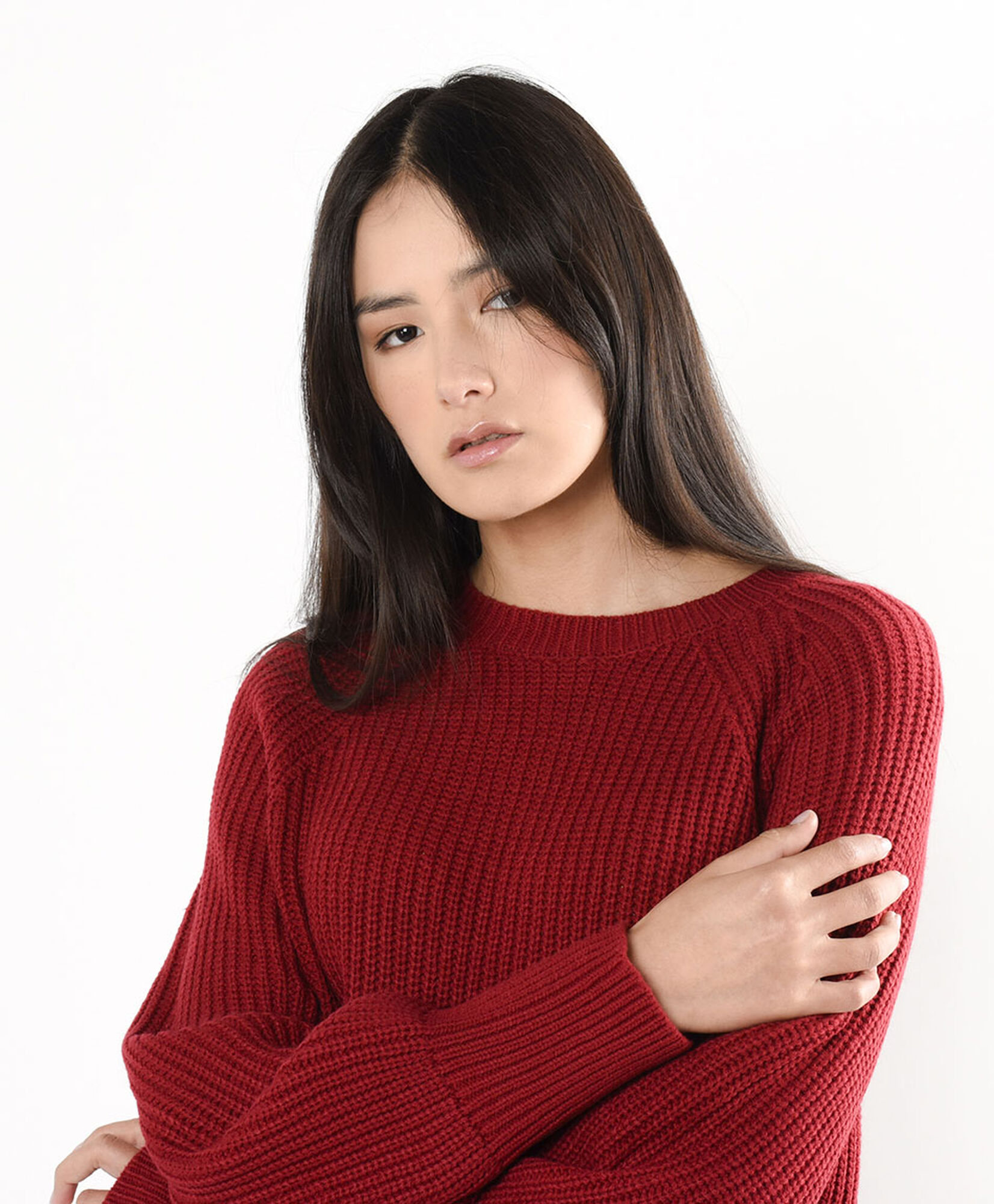 Sweater mujer punto inglés rojo Sweater mujer punto inglés rojo