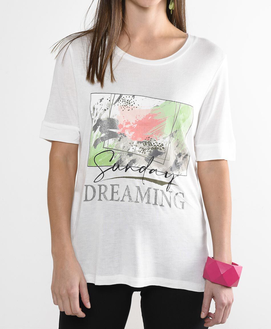 Polera manga corta cuello redondo