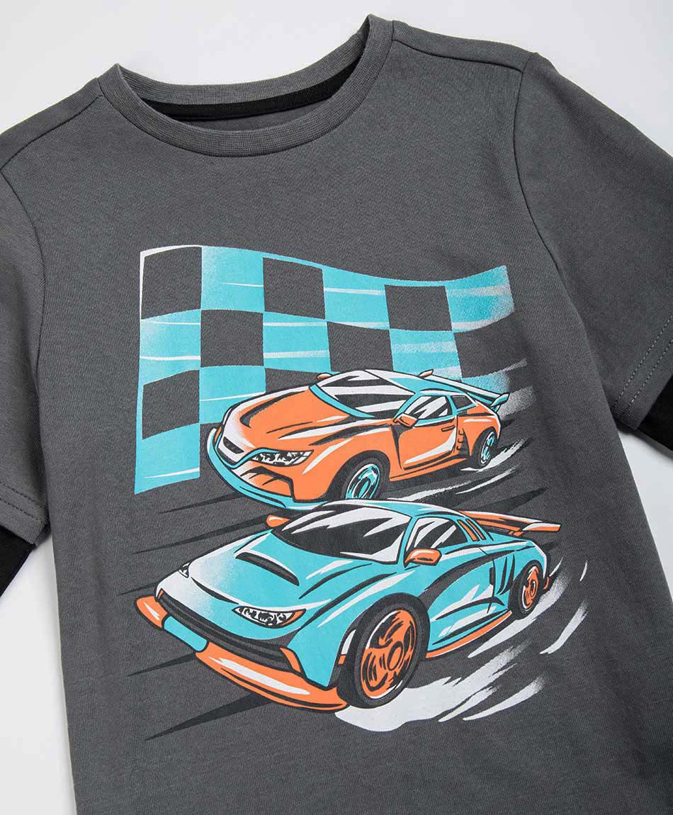 Polera beb&eacute; estampado de carreras