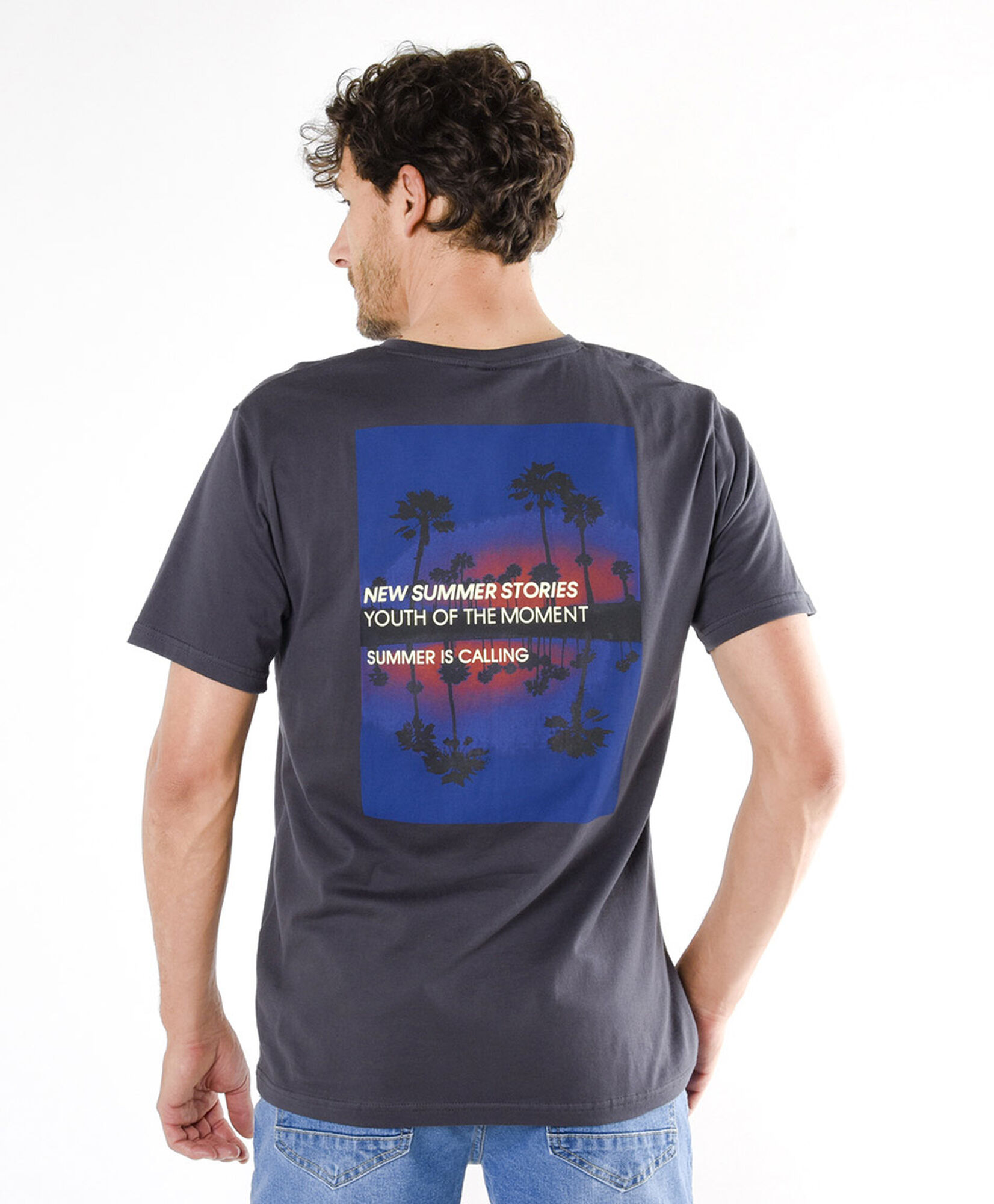 Polera hombre doble estampado atardecer Polera hombre doble estampado atardecer