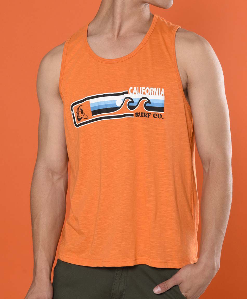 Polera sin mangas cuello redondo