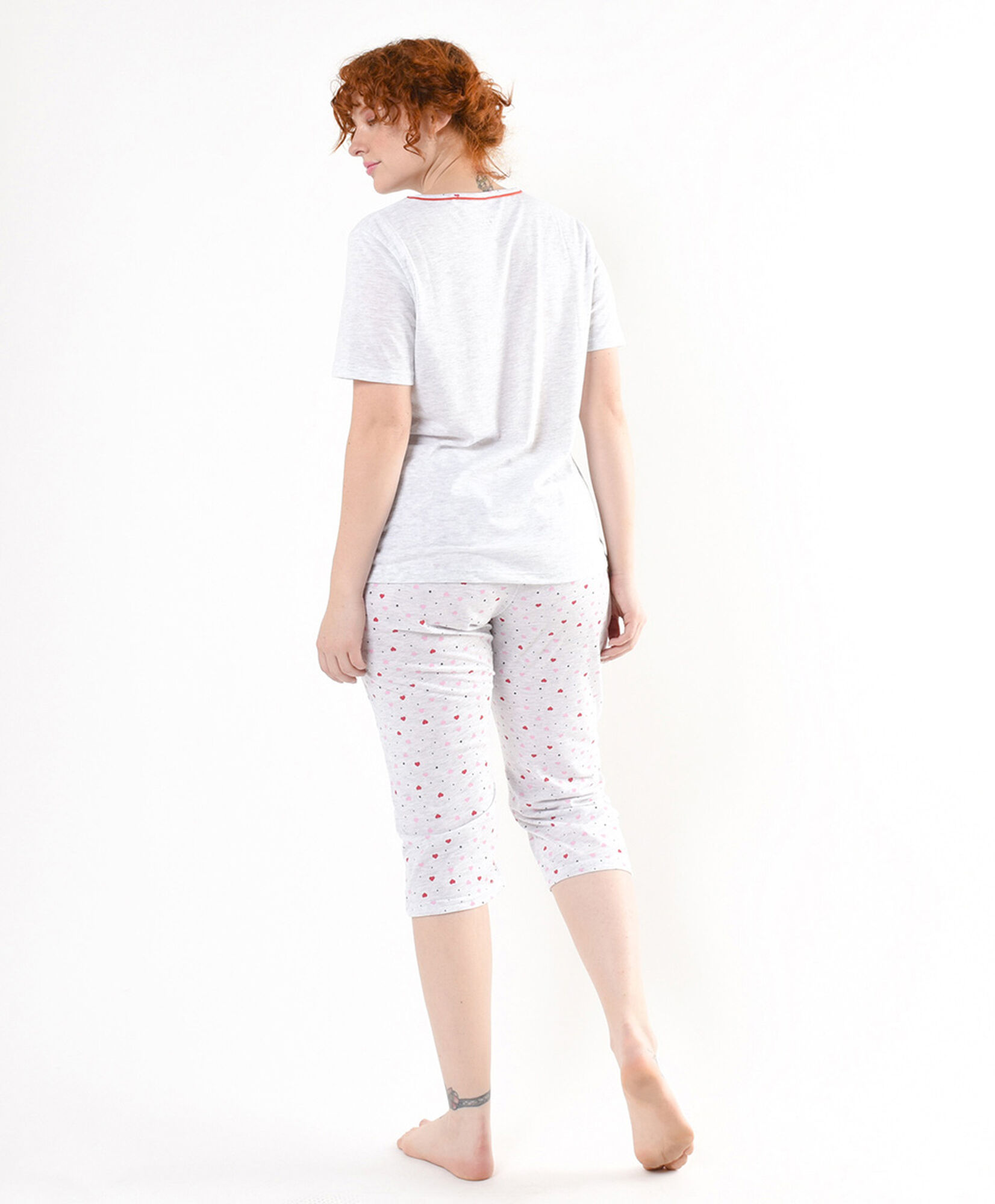 Pijama mujer corazones capri Pijama mujer corazones capri