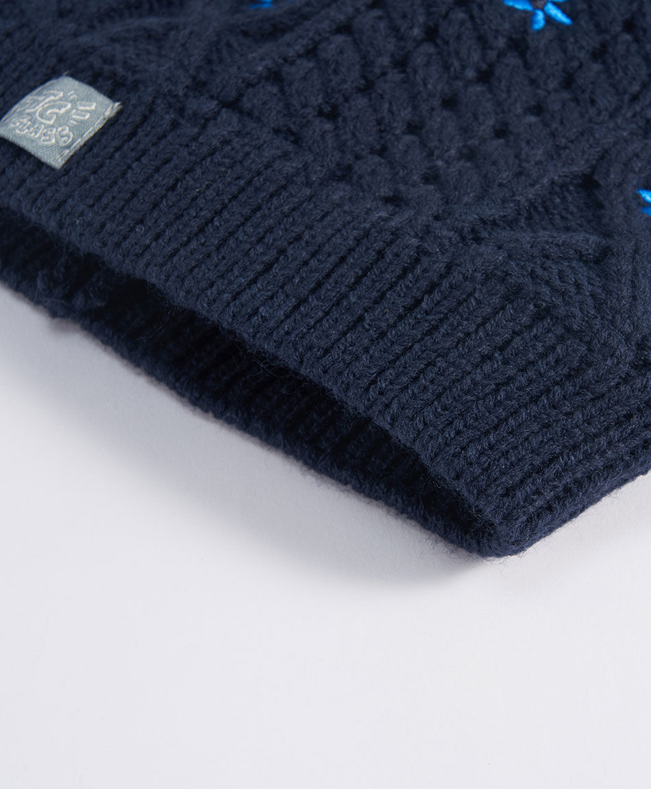 Gorro escolar florcitas