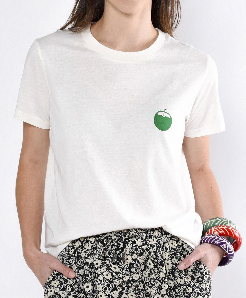 Polera manga corta cuello redondo