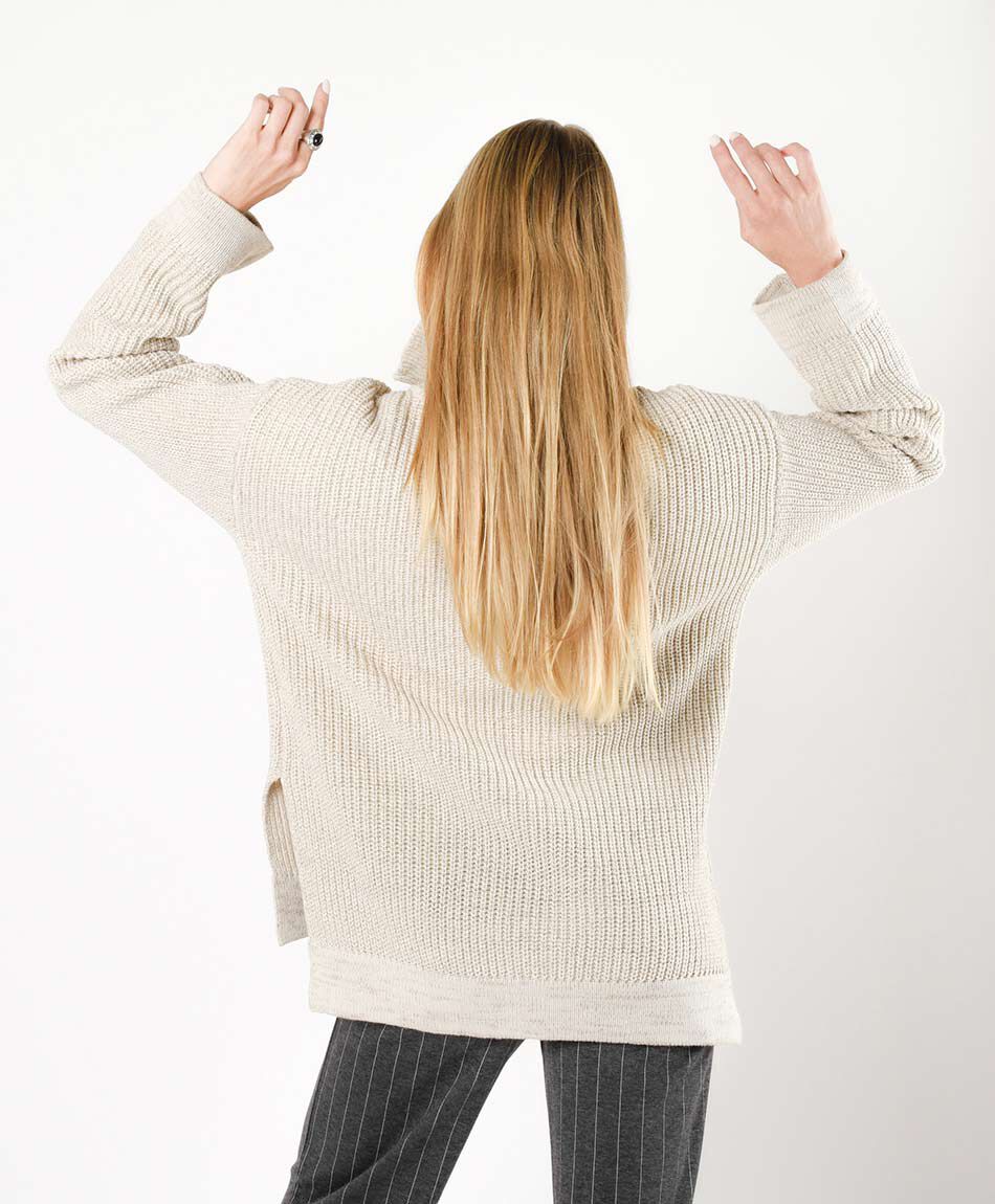 Sweater mujer cuello alto oversize