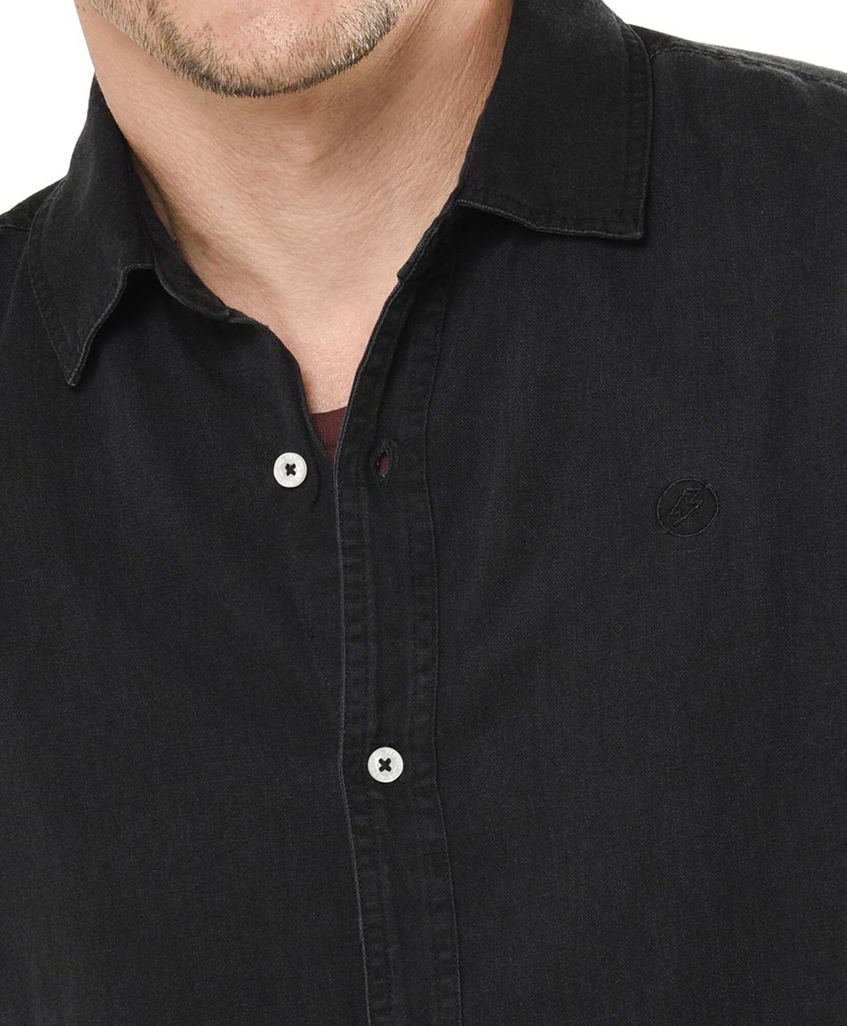 Camisa hombre lisa negra Camisa hombre lisa negra