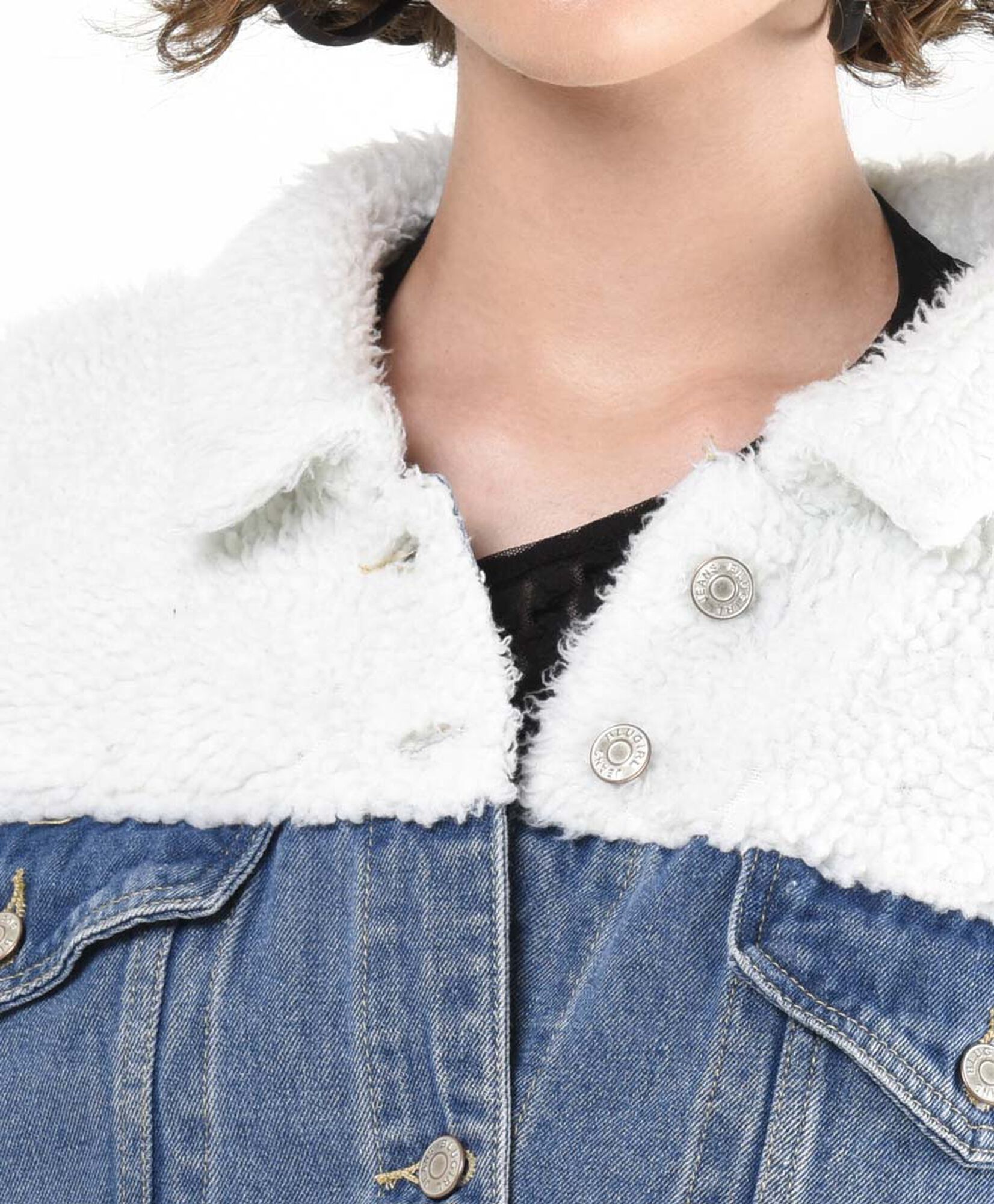 Chaqueta mujer denim mixta Chaqueta mujer denim mixta