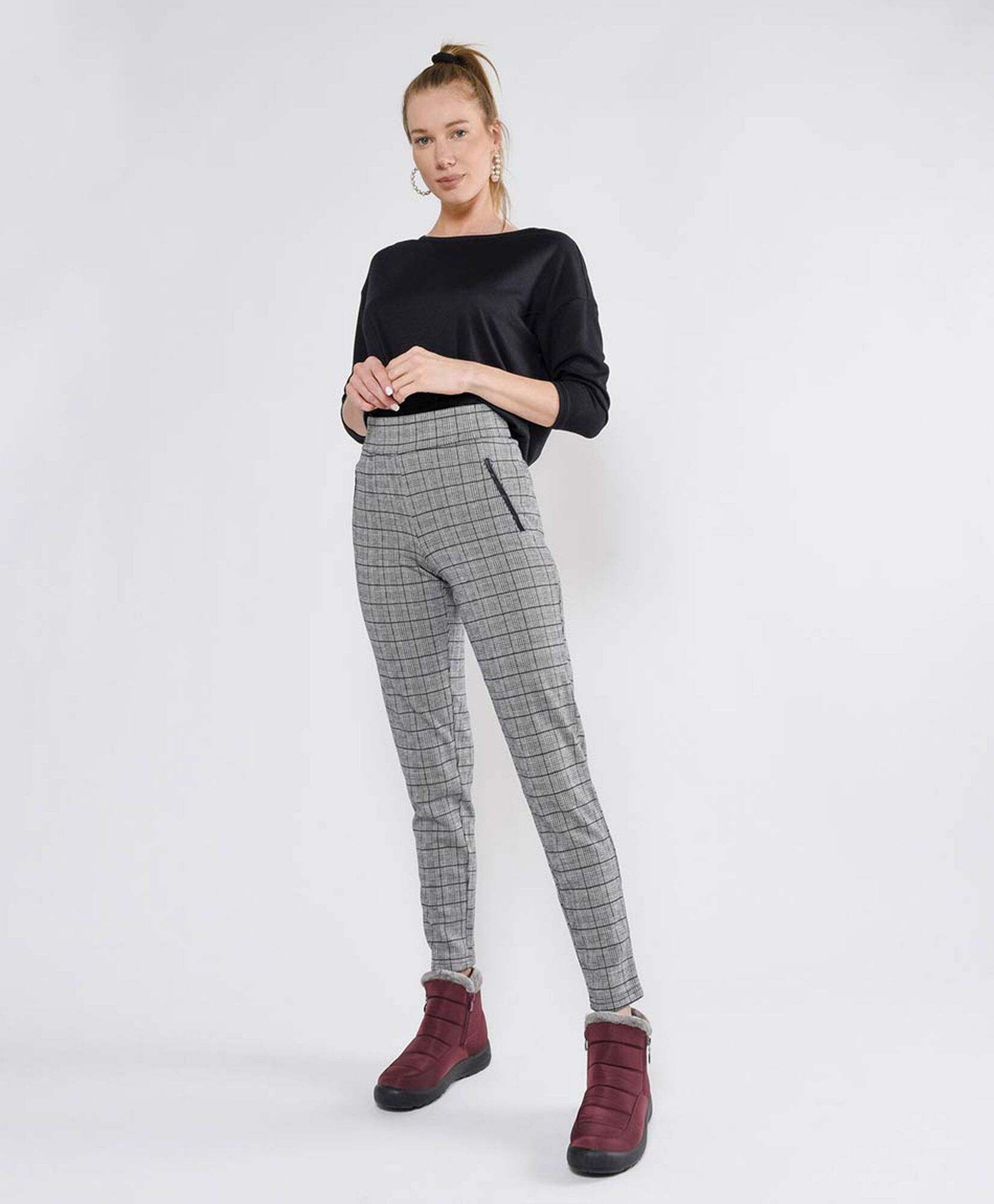 Leggins mujer cuadros tiro alto Leggins mujer cuadros tiro alto