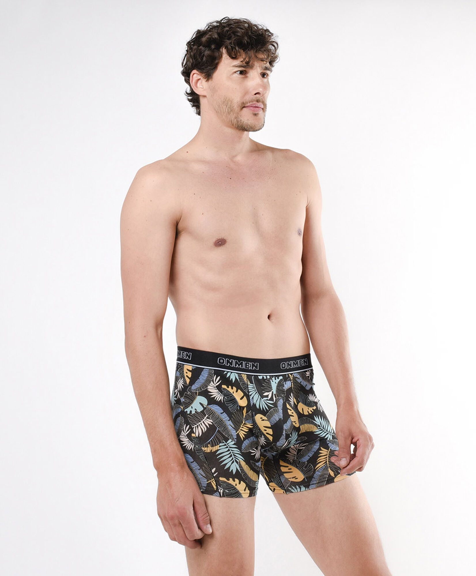 Pack 2 boxer hombre gris y hojas Pack 2 boxer hombre gris y hojas