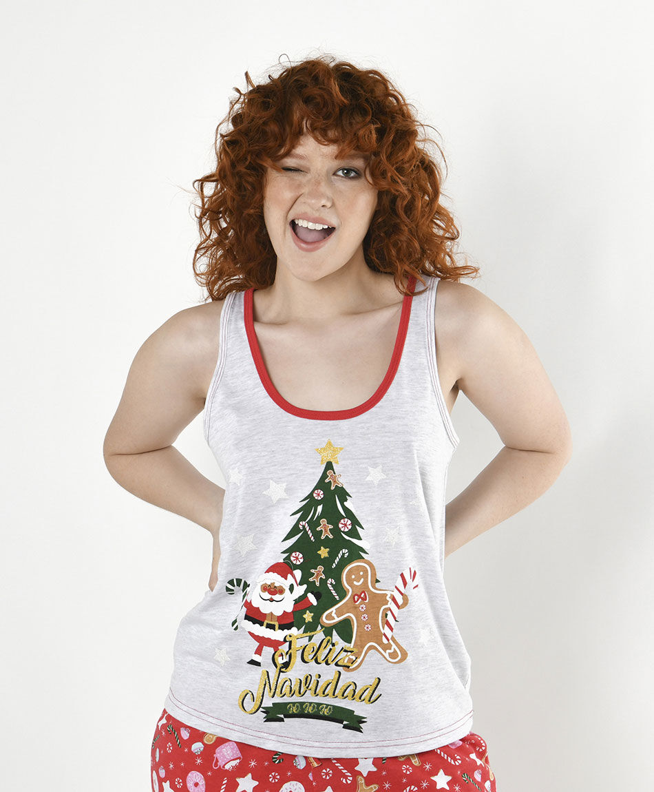 Pijama mujer navidad short