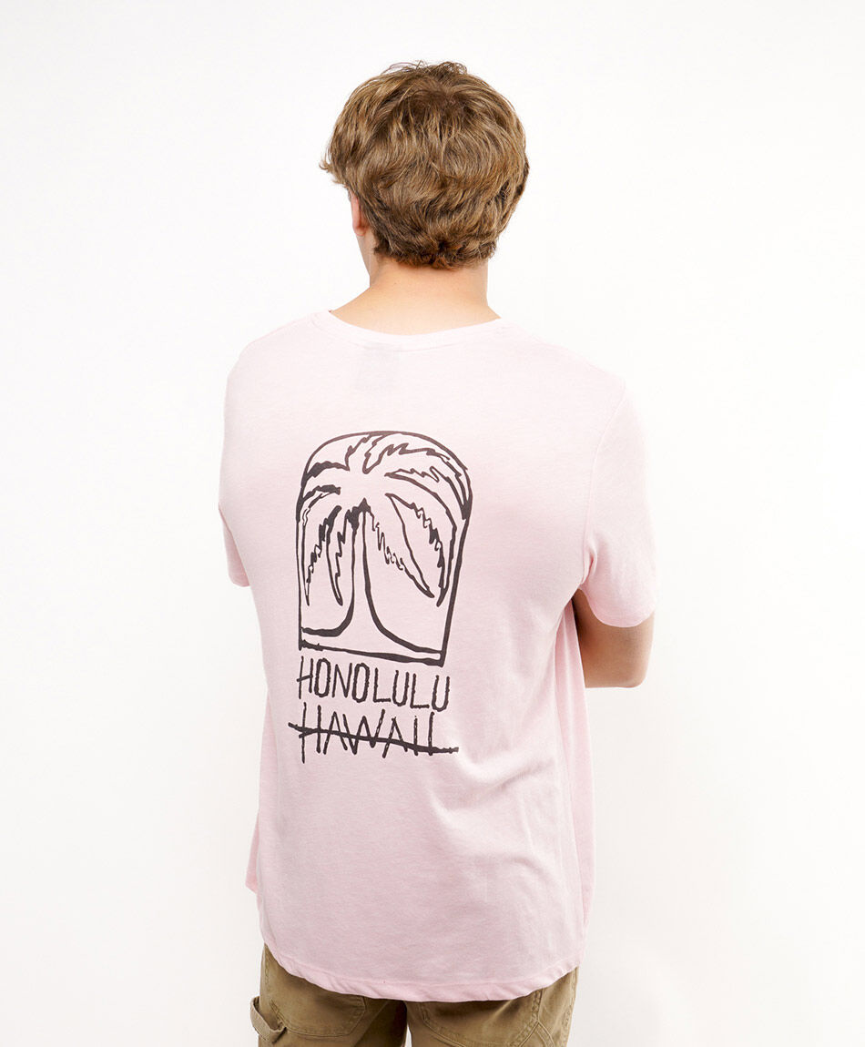 Polera hombre estampado doble hawaii