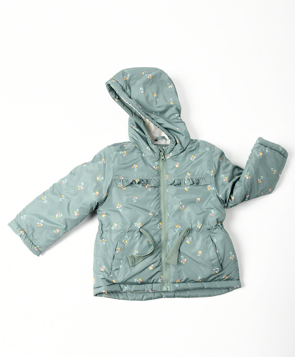 Parka bebé floreada