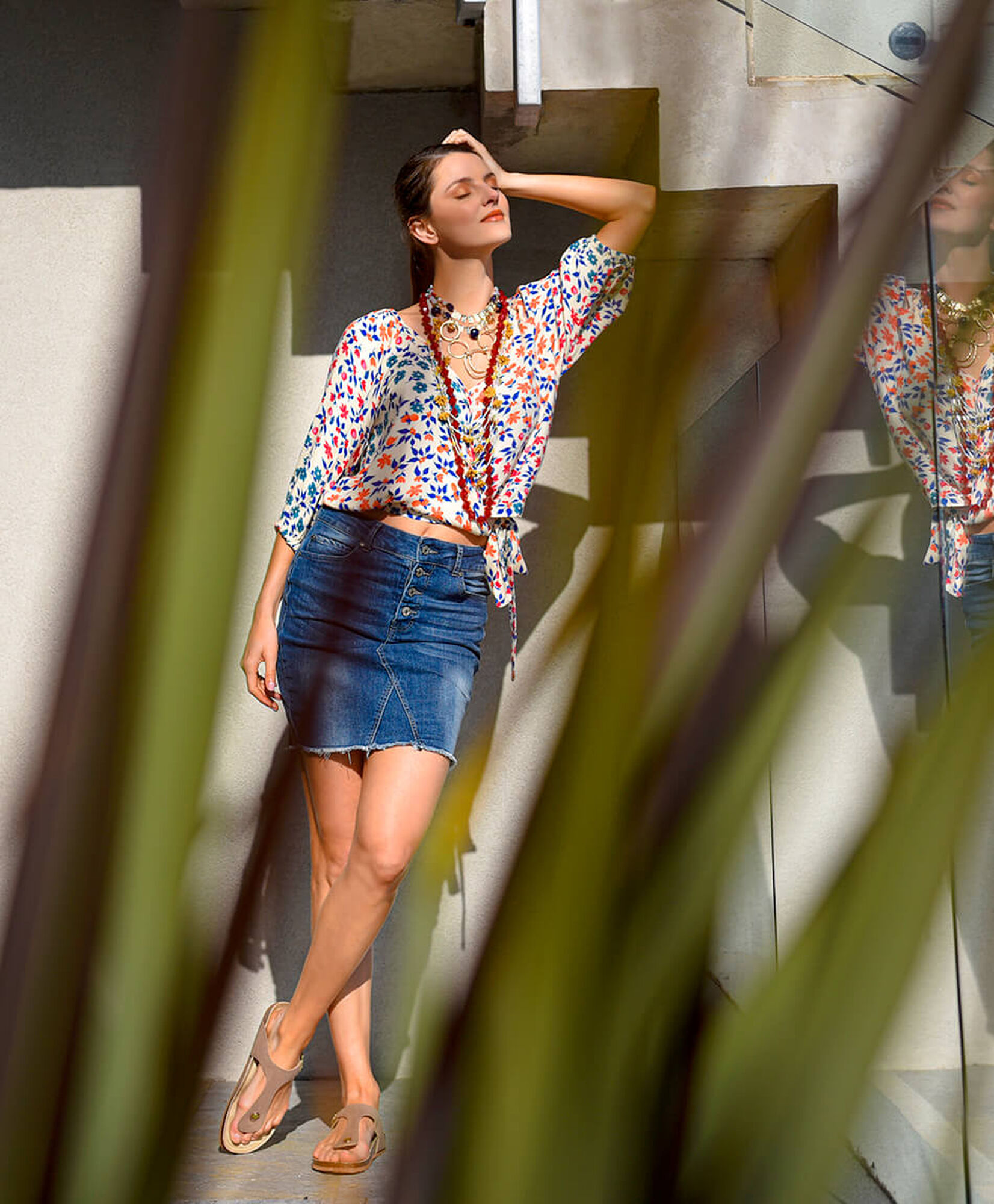 Mini falda denim botones Mini falda denim botones