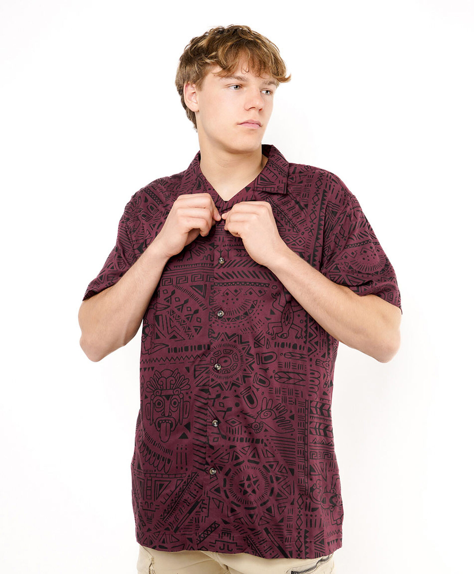 Camisa hombre casual diseño jeroglífico Camisa hombre casual diseño jeroglífico