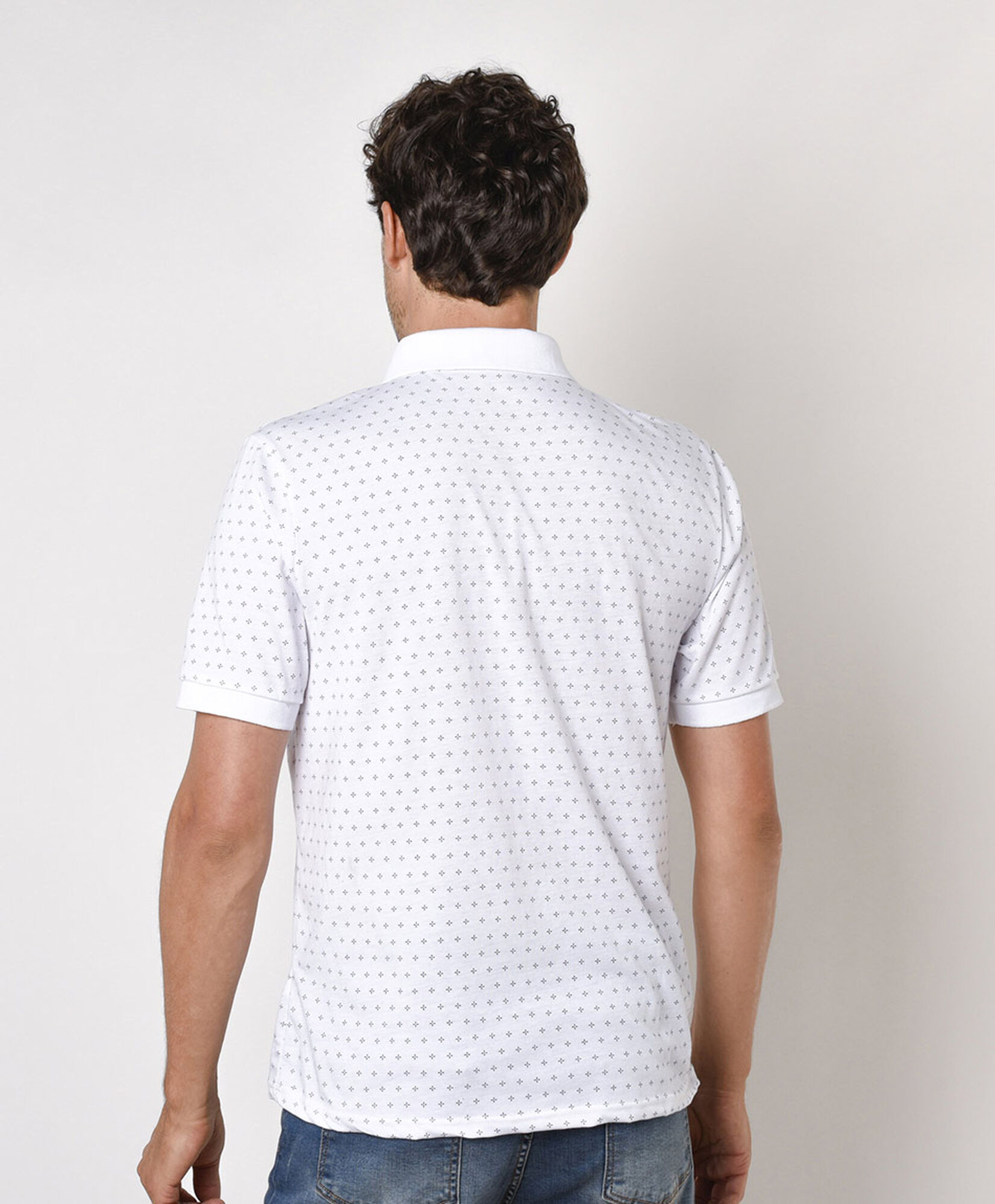 Polera hombre cruces cuello piqué Polera hombre cruces cuello piqué