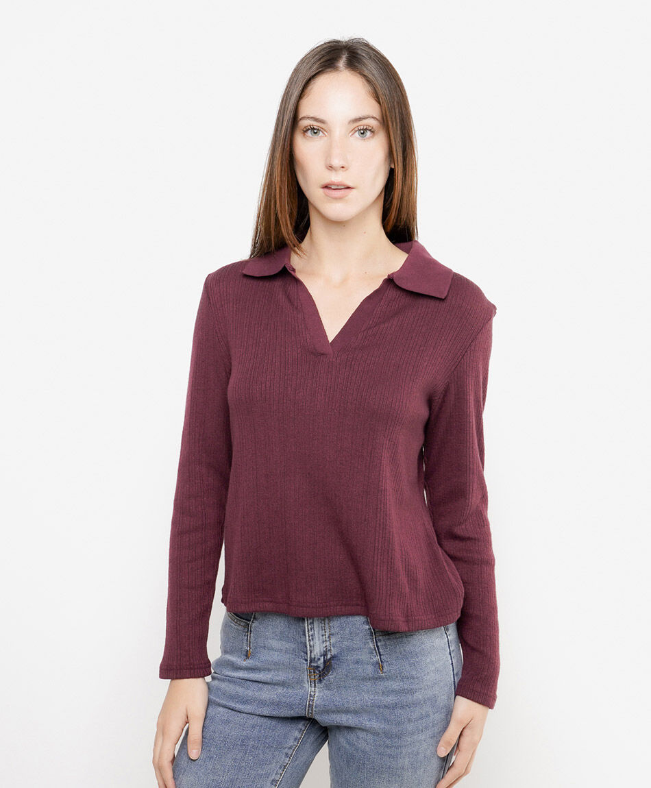 Polera mujer acanalado