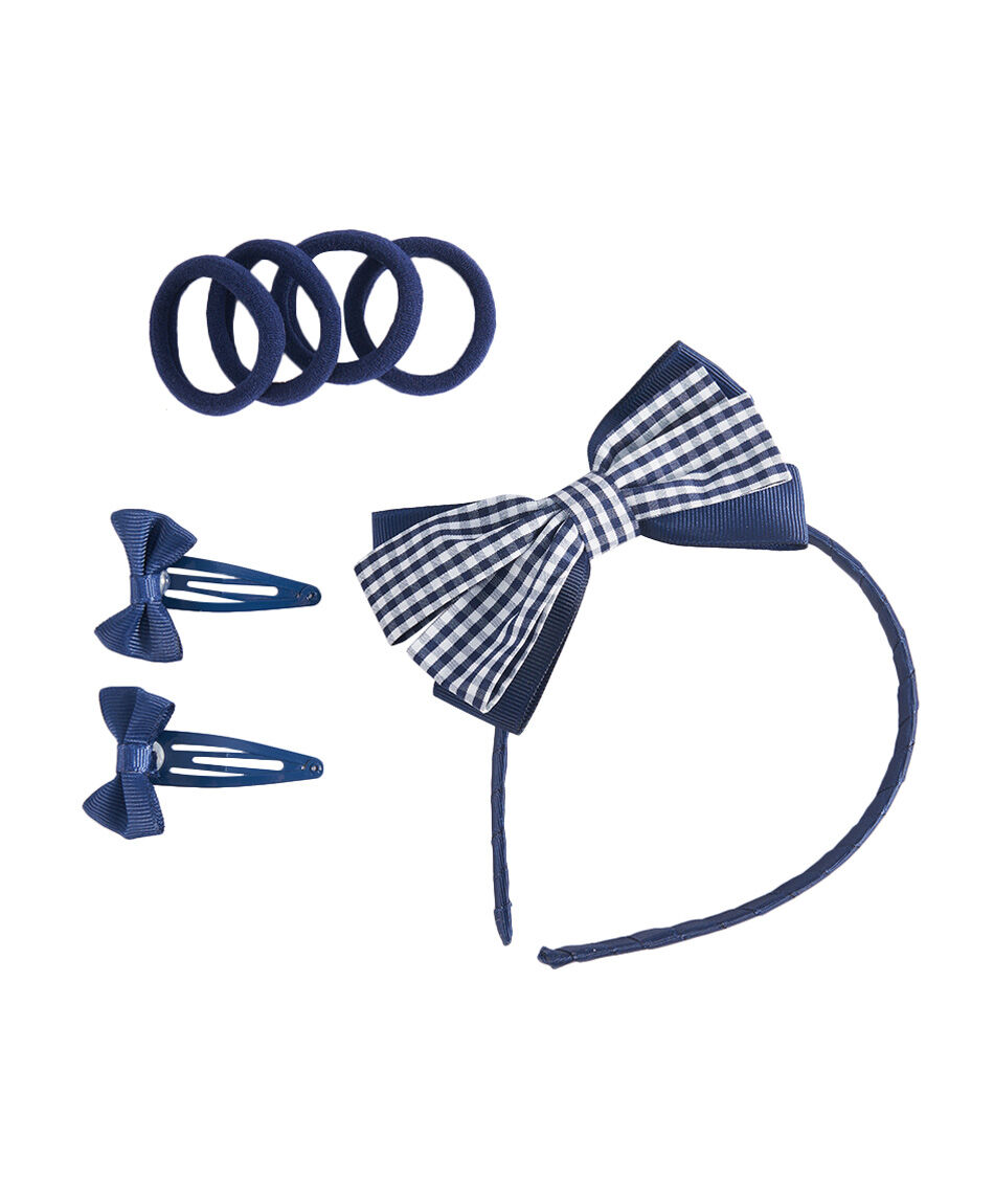 Set accesorios pelo escolar cuadros