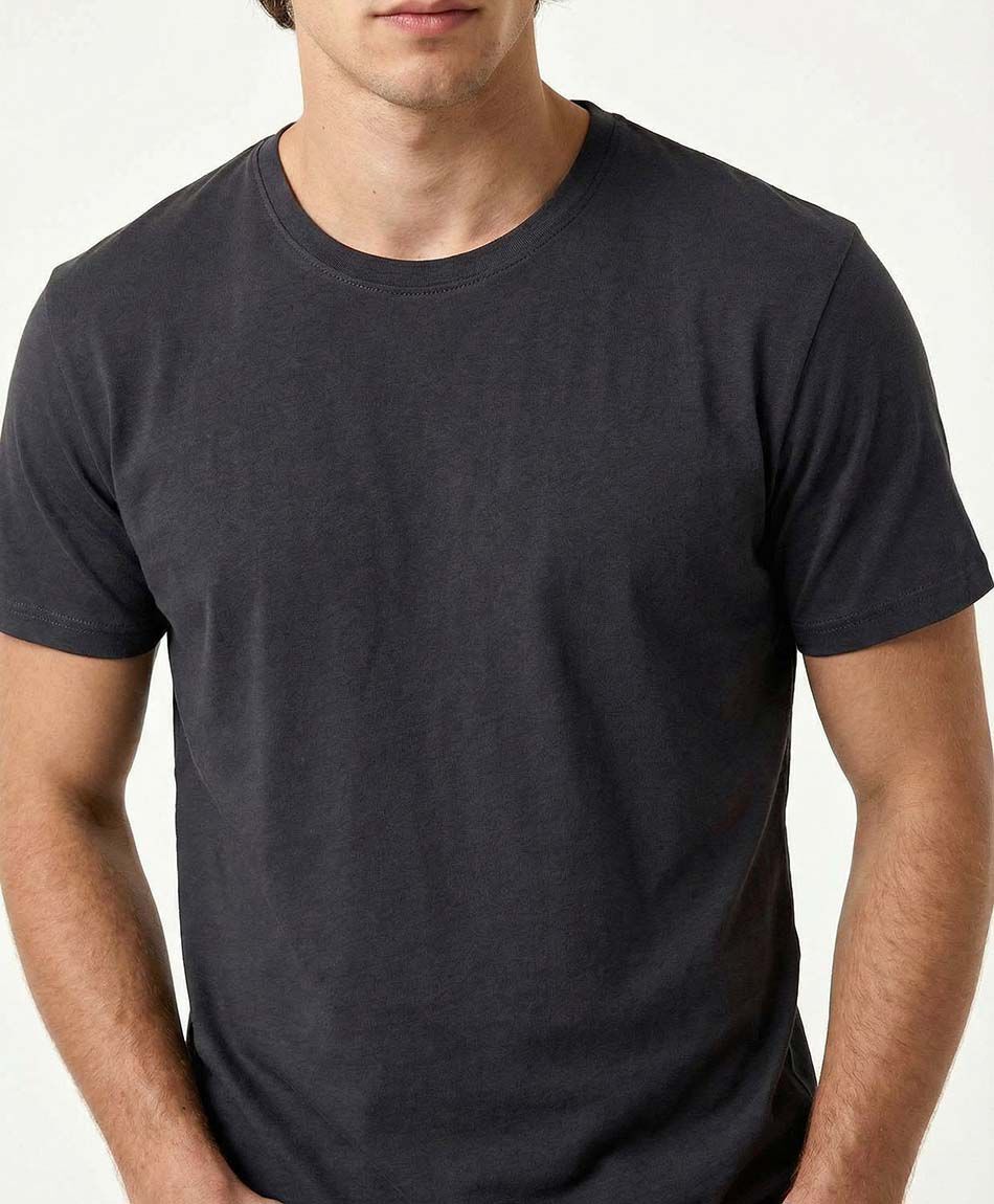 Polera hombre lisa manga corta