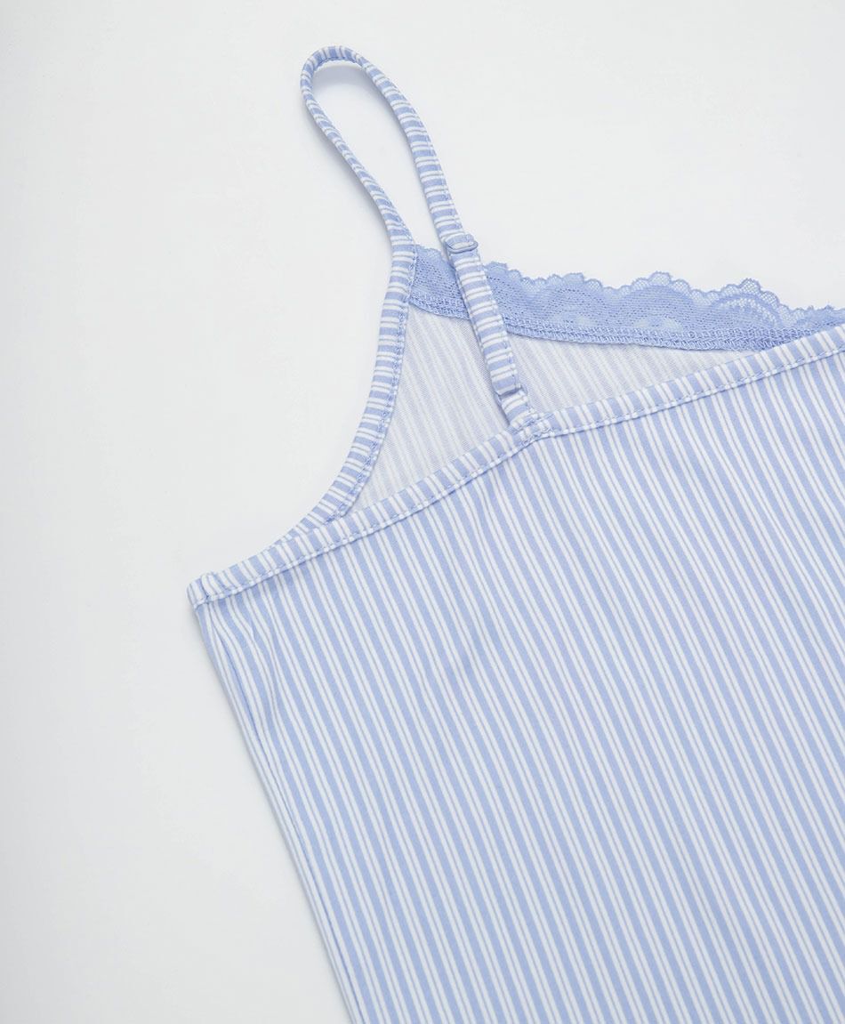 Camisa de dormir mujer rayas azul