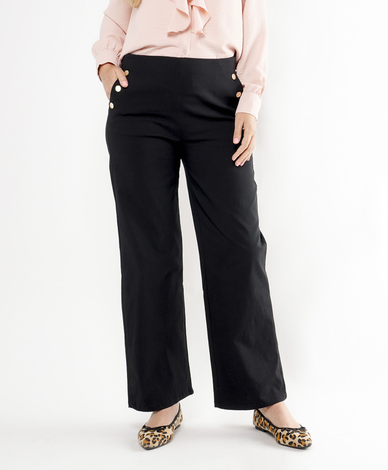 Pantalón mujer botones dorados Pantalón mujer botones dorados