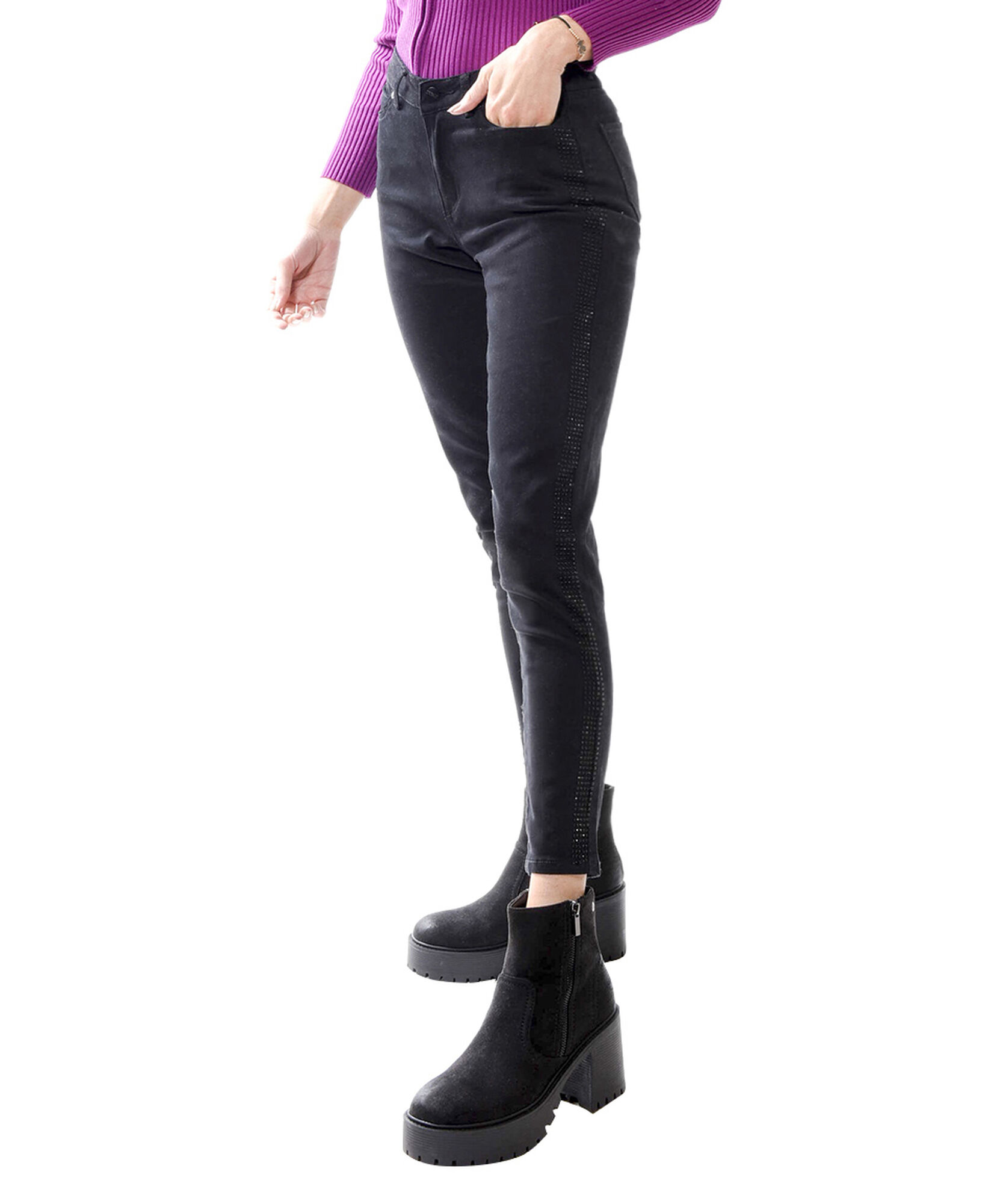 Jeans banda strass Jeans banda strass