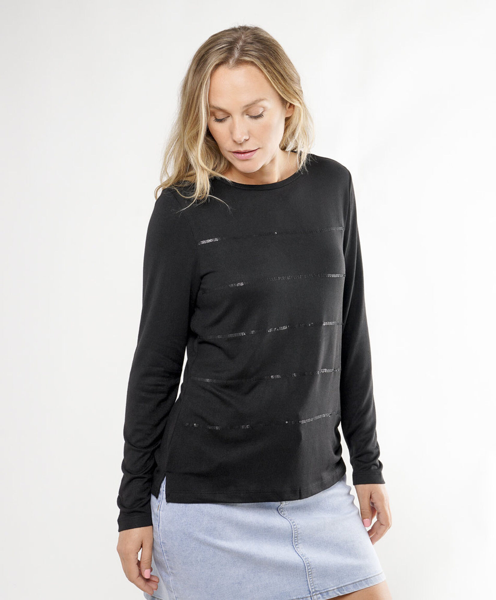 Polera mujer lentejuelas Polera mujer lentejuelas