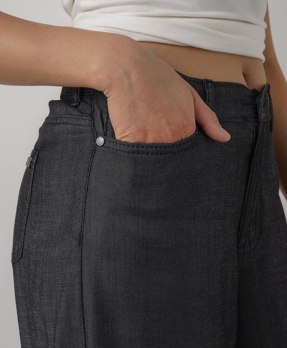 Pantal&oacute;n mujer tencel black