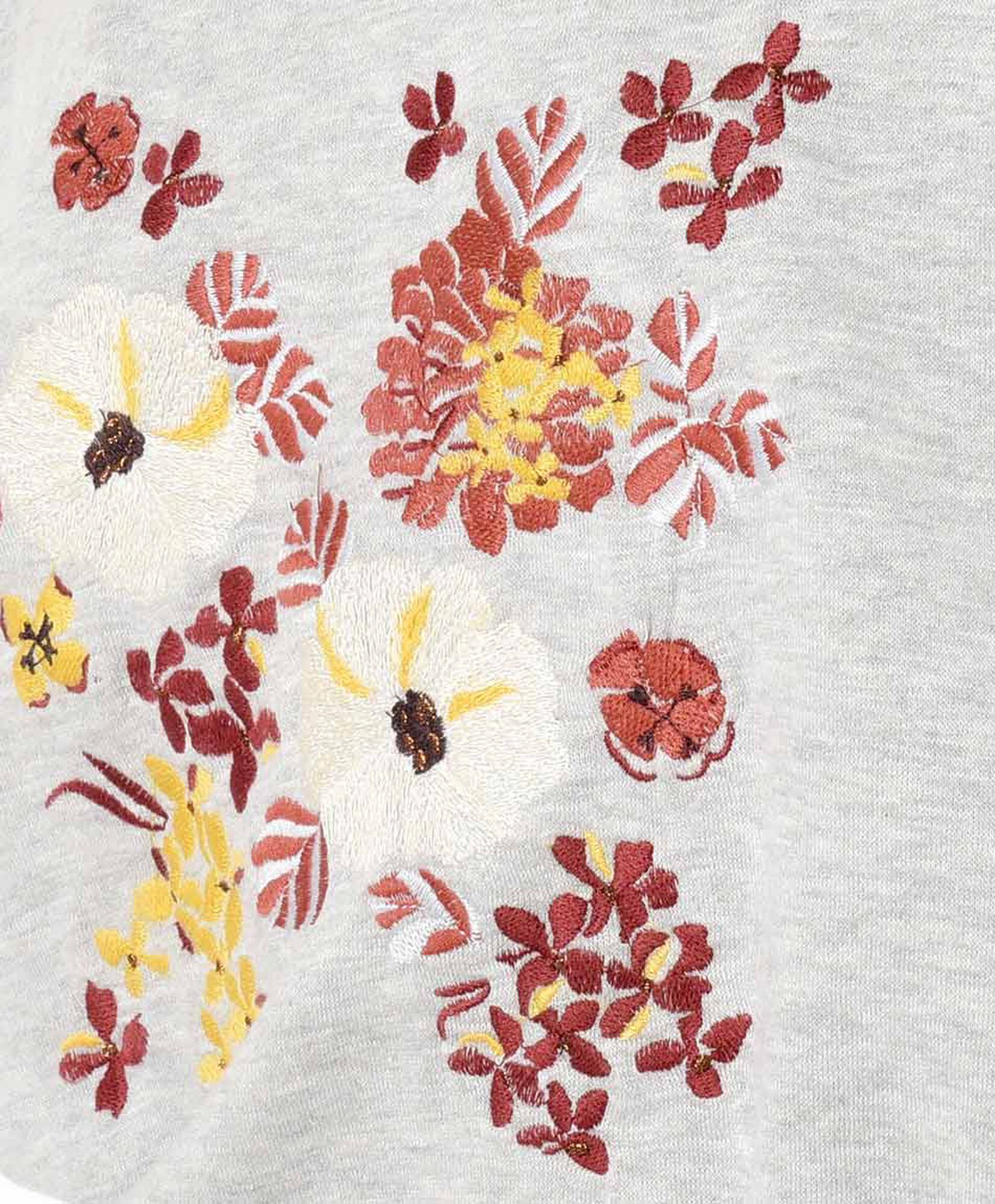 Polerón mujer flores bordadas Polerón mujer flores bordadas